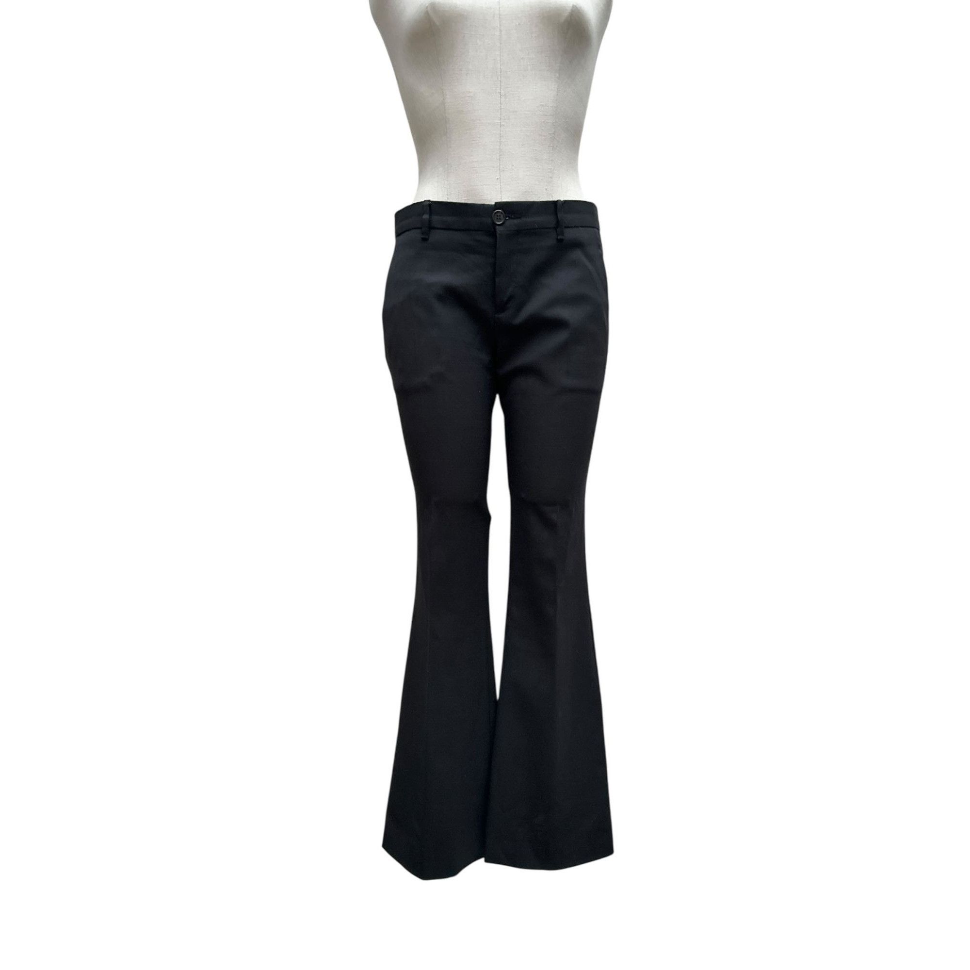 Miu Miu Grey Wool Low-Rise Flared Pants Size 28" / US 6 / IT 42 - 1 Thumbnail