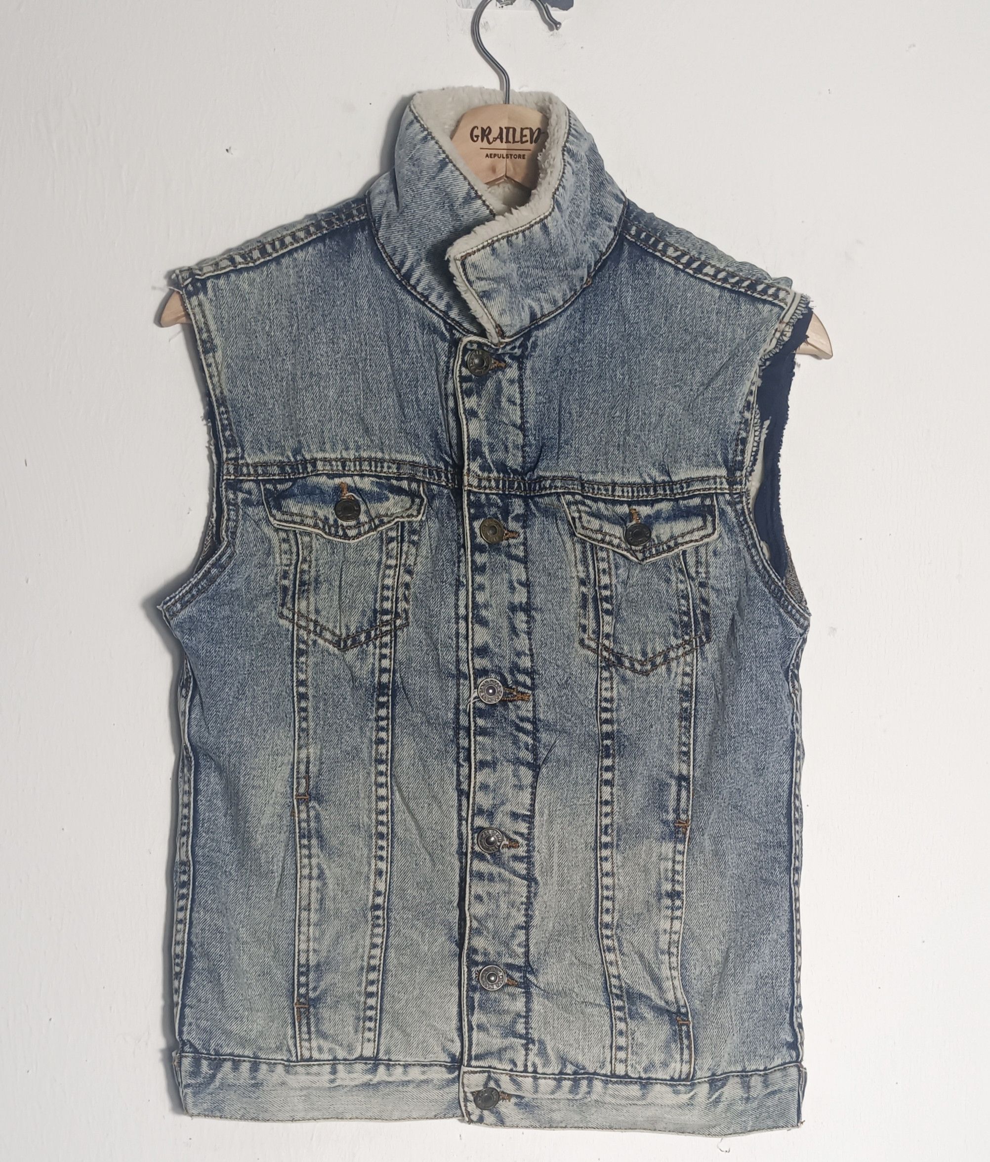 Vintage × Zara 💥Zara Man Denim Collection Wear Vest Size US S / EU 44-46 / 1 - 1 Thumbnail