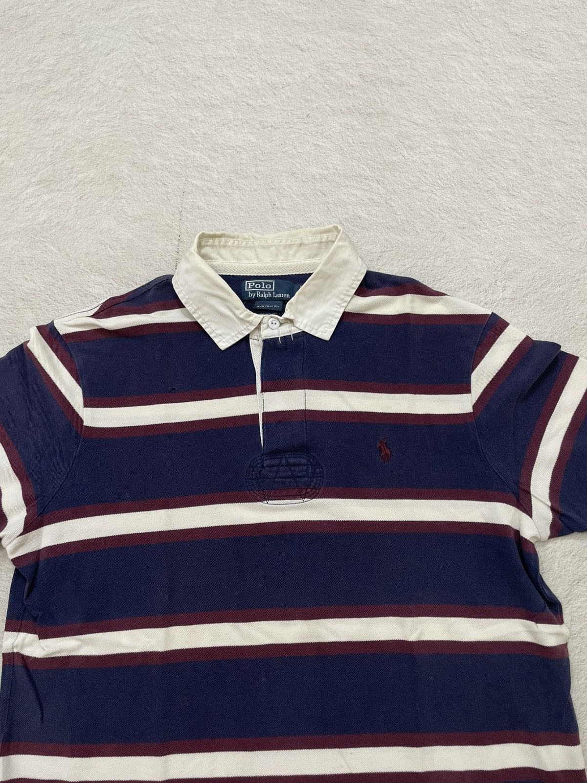 RRL Ralph Lauren 2000s Polo RRL Vintage Stripped Rugby Navy & White Hysteric Size M / US 6-8 / IT 42-44 - 2 Thumbnail