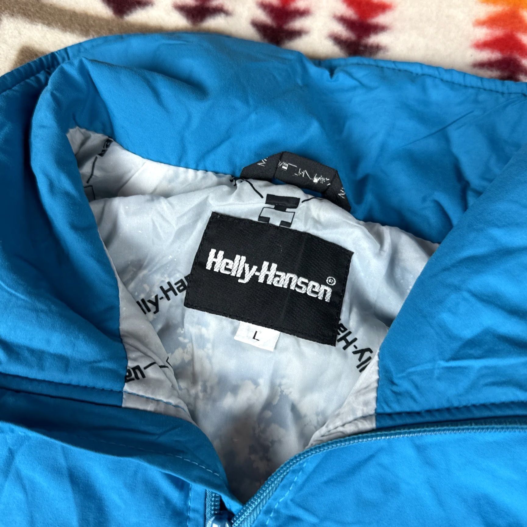 Helly Hansen VINTAGE Helly Hansen Helly Tech Bomber Windbreaker Jacket L Teal Aqua Mens Blue Size US L / EU 52-54 / 3 - 3 Thumbnail