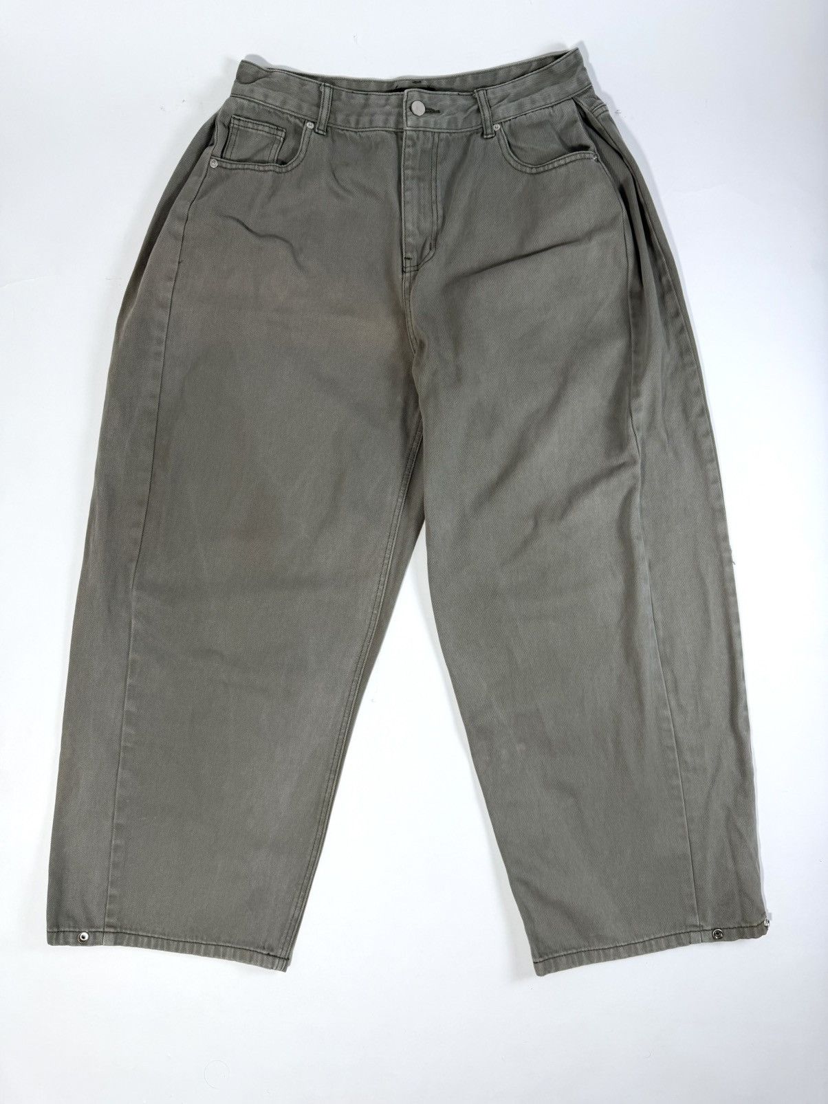 Other Toffee Side Tuck Snap Cotton Wide Pants Size US 34 / EU 50 - 1 Thumbnail