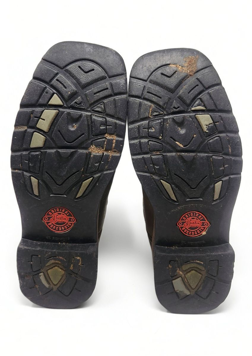 Justin Justin Original Workboots WK4682 Square Toe Steel Toe Sz 8D Size US 8 / EU 41 - 9 Thumbnail