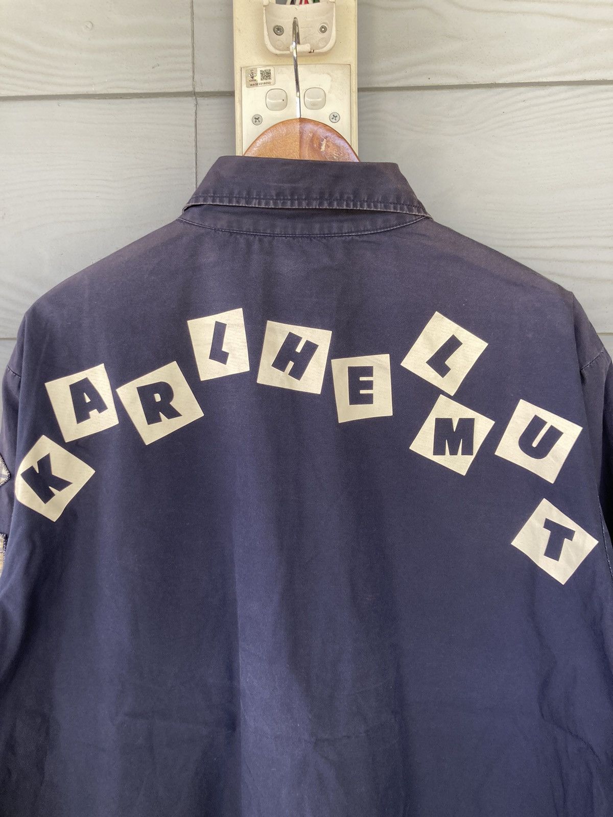 Karl Helmut Vintage Karl Helmut: Blue Retro Patchwork Workwear Big Logo Size US XXL / EU 58 / 5 - 9 Thumbnail