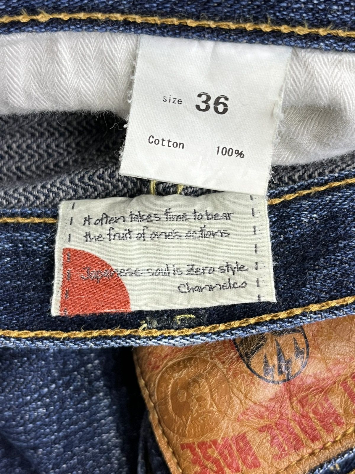 Indigo FYE🔥Vintage CHANNEL GRAPH KOJIMA JAPAN Perfect FLARE Denim Size US 31 - 11 Thumbnail