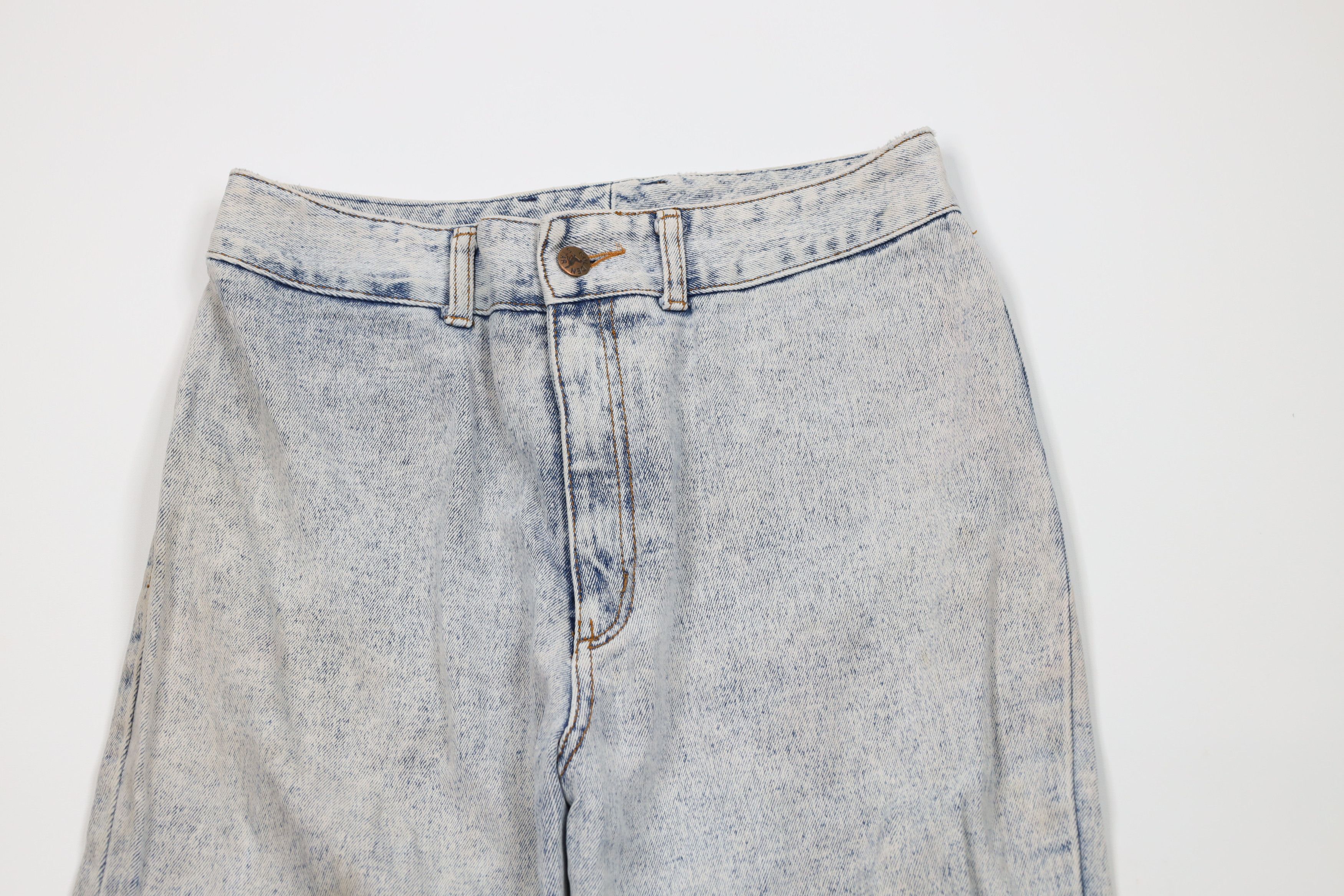 Vintage Vintage 90s Streetwear Acid Wash Rivet Tapered Leg Jeans Size 32" / US 10 / IT 46 - 2 Thumbnail