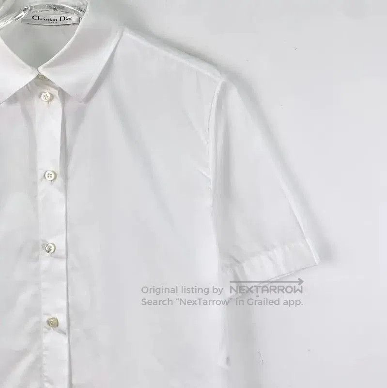 Dior Dior White Cotton Short Sleeve Shirt . Size XS / US 0-2 / IT 36-38 - 3 Thumbnail