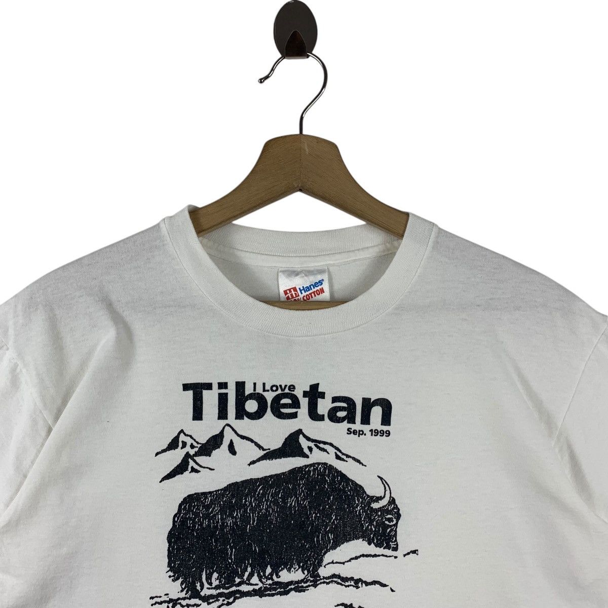 Hanes × Japanese Brand × Vintage Vintage I LOVE TIBETAN Art by aya mirao Japanese tee Size US M / EU 48-50 / 2 - 2 Thumbnail