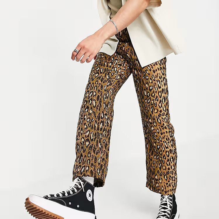 Jaded London Jaded London Men's Leopard Tapestry Skate Fit Jeans Size US 30 / EU 46 - 1 Thumbnail