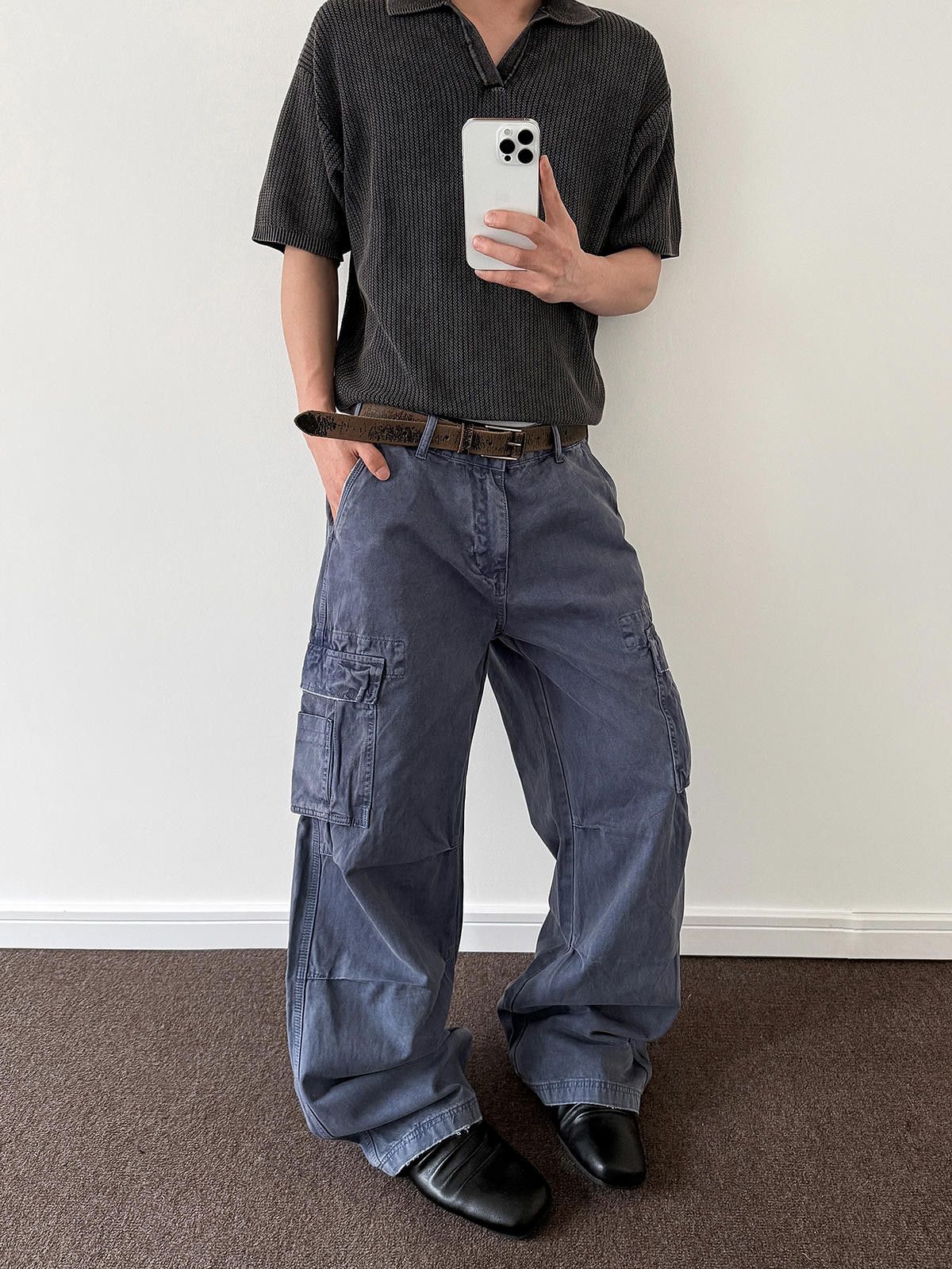 Vintage Multi Pocket Blue Cargo Pants Size US 32 / EU 48 - 3 Thumbnail