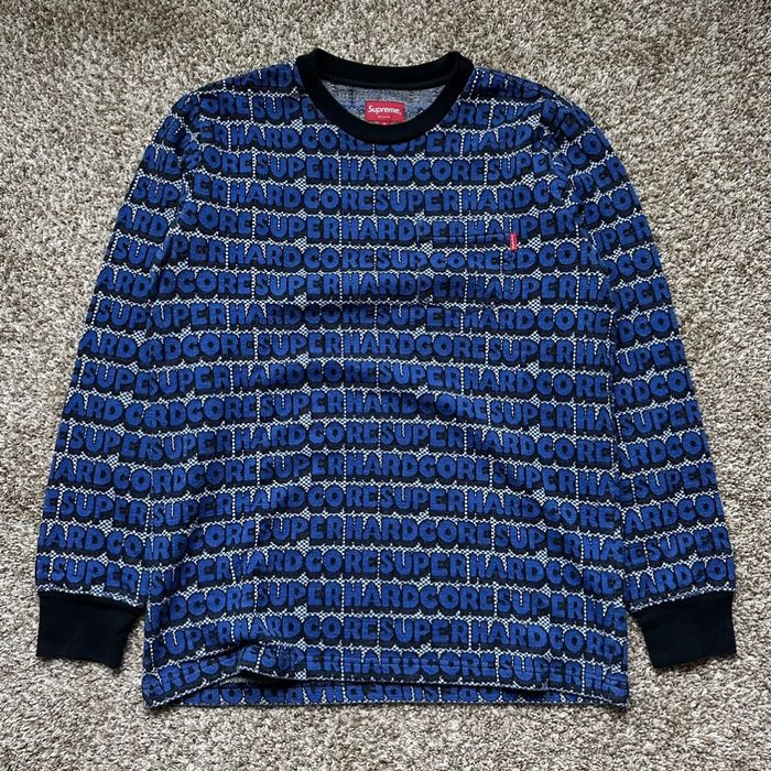 Supreme Rare Supreme SS17 Jacquard Super Hardcore Knit Longsleeve