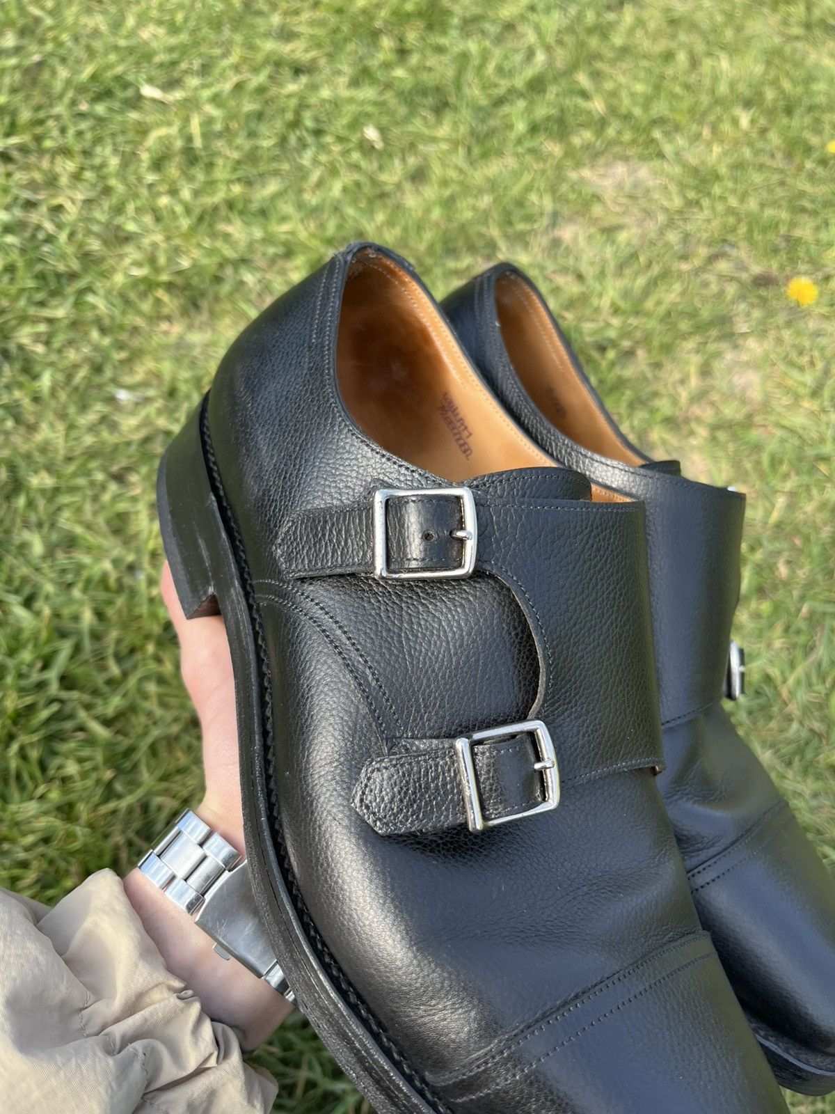 John Lobb John Lobb William Double Monk Strap Leather Shoes Size US 9.5 / EU 42-43 - 4 Thumbnail
