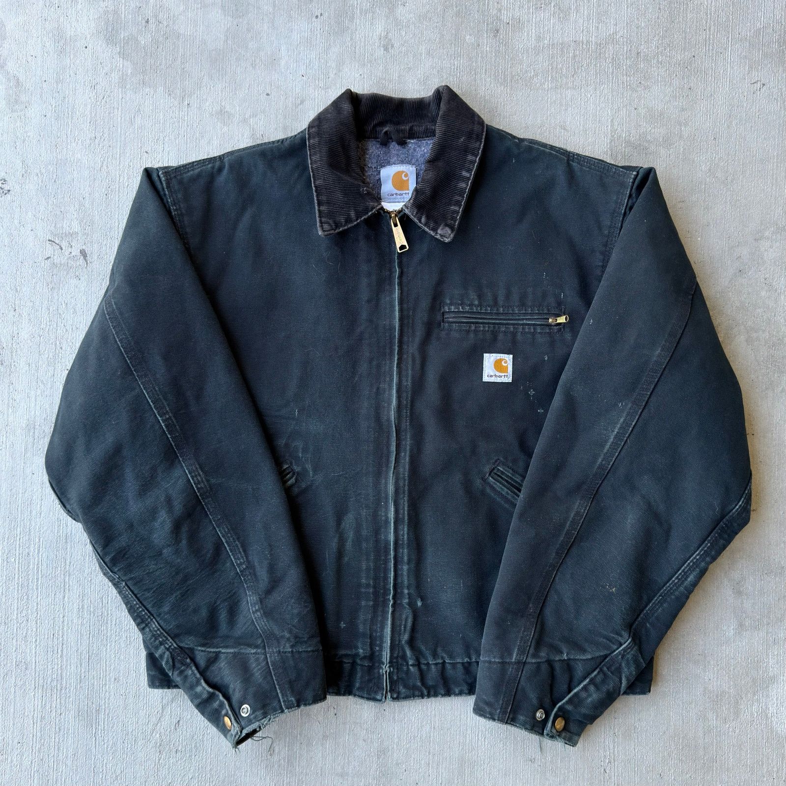 Carhartt × Vintage Carhartt J01 black Detroit work wear jacket Size US L / EU 52-54 / 3 - 1 Thumbnail
