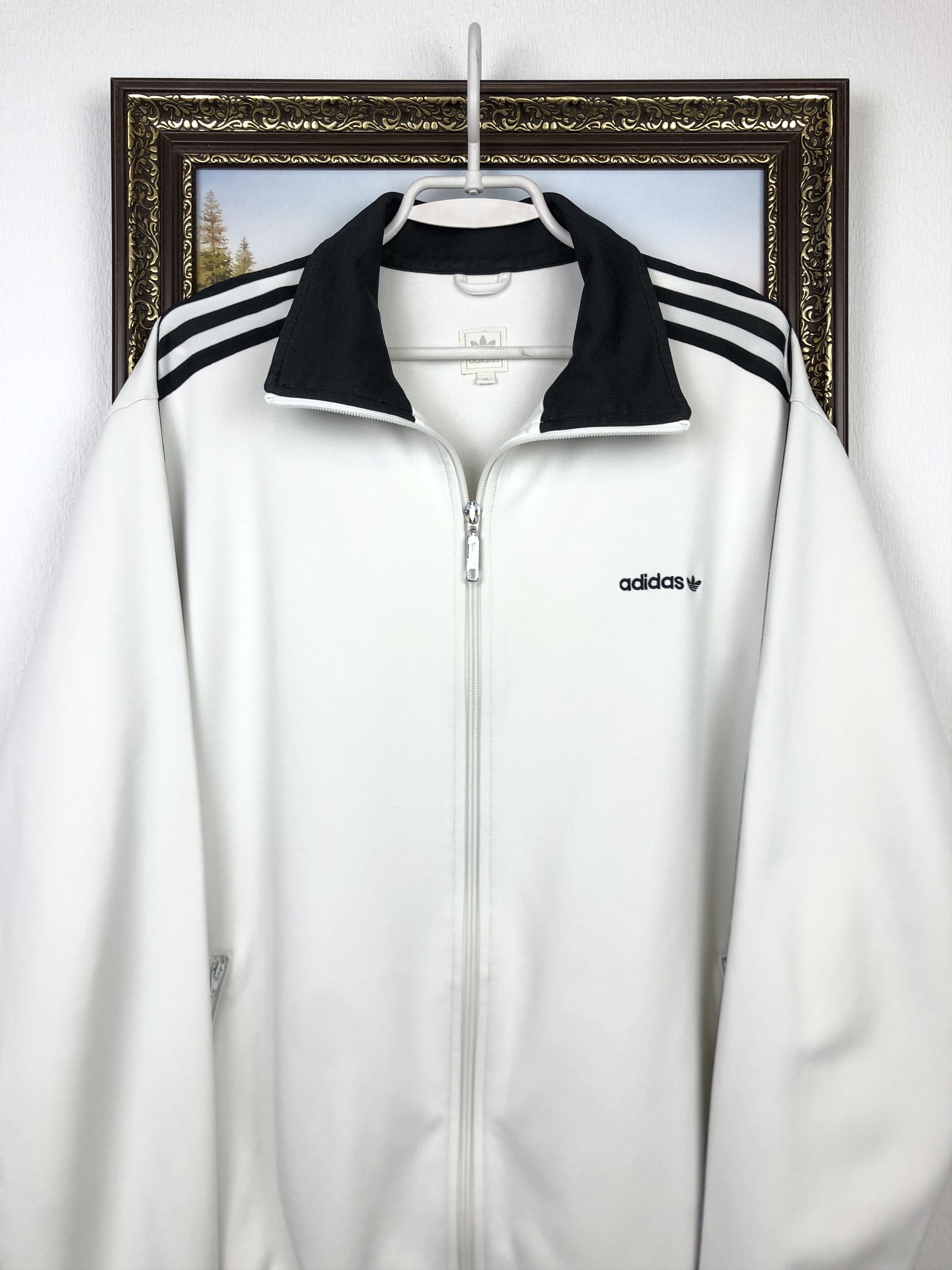 Vintage Adidas Full Zip Spellout Color Block Track Jacket