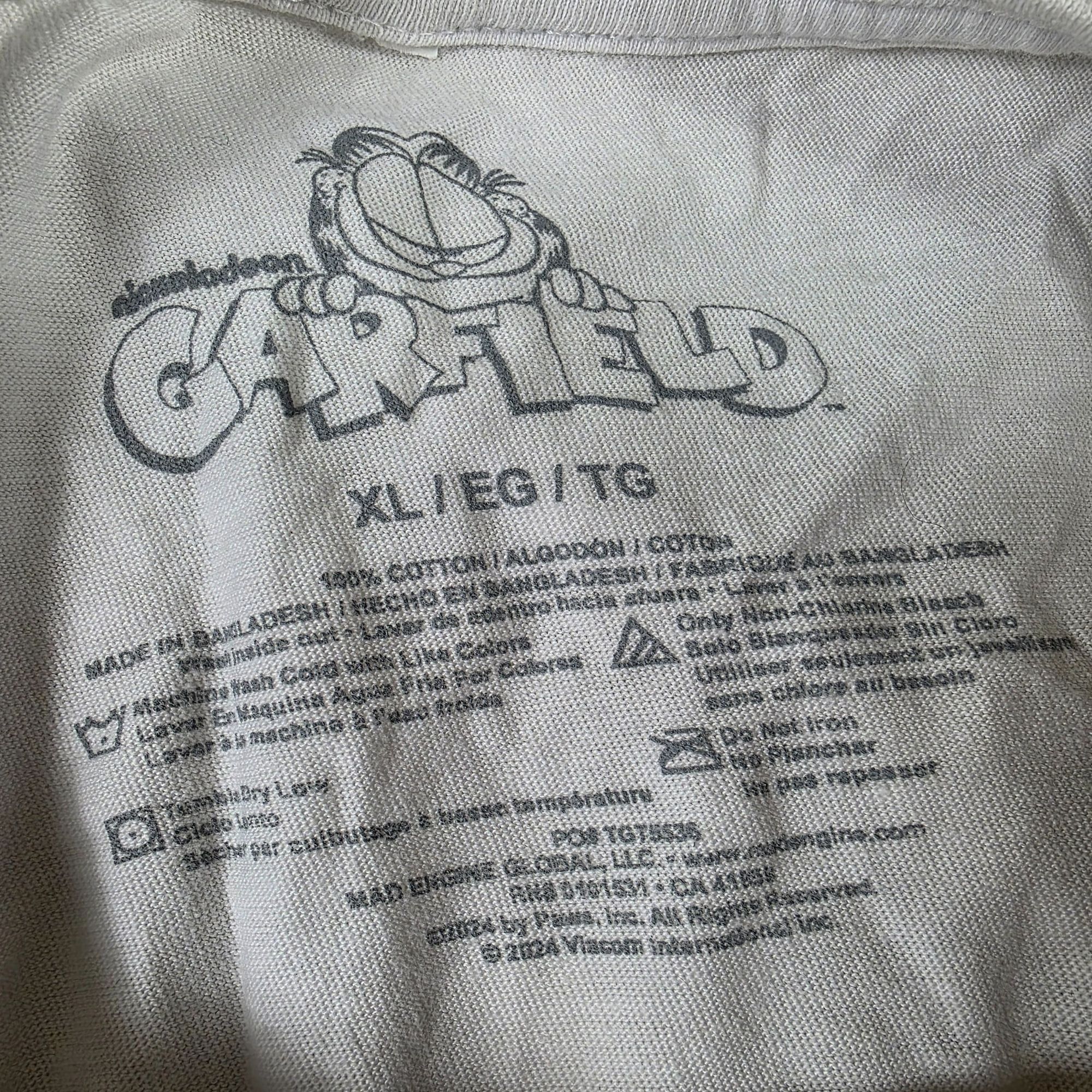 Other Garfield Lasagna Graphic Tee Mens XL White Shirt Cartoon Com Size US XL / EU 56 / 4 - 5 Thumbnail
