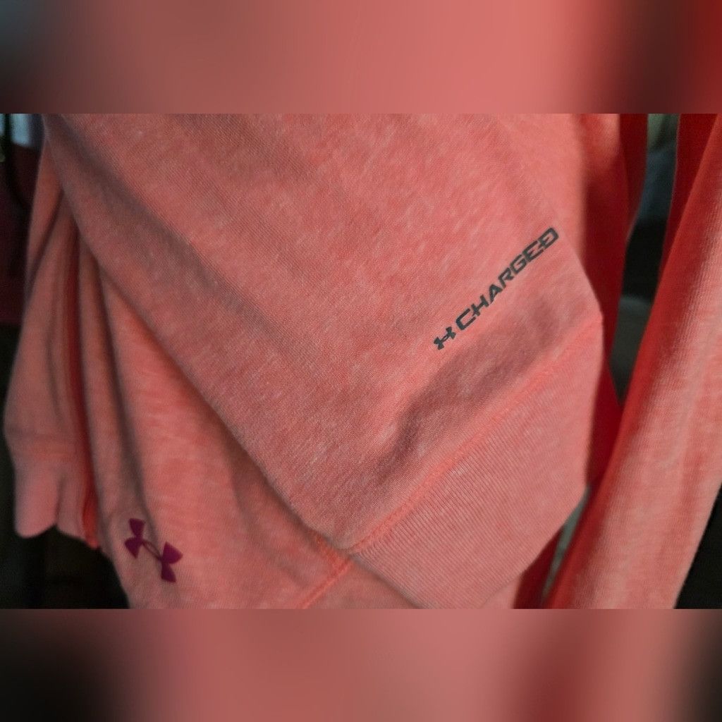 Under Armour Under Armour Orange and Pink Zip-Up Hoodie Size L / US 10 / IT 46 - 6 Thumbnail