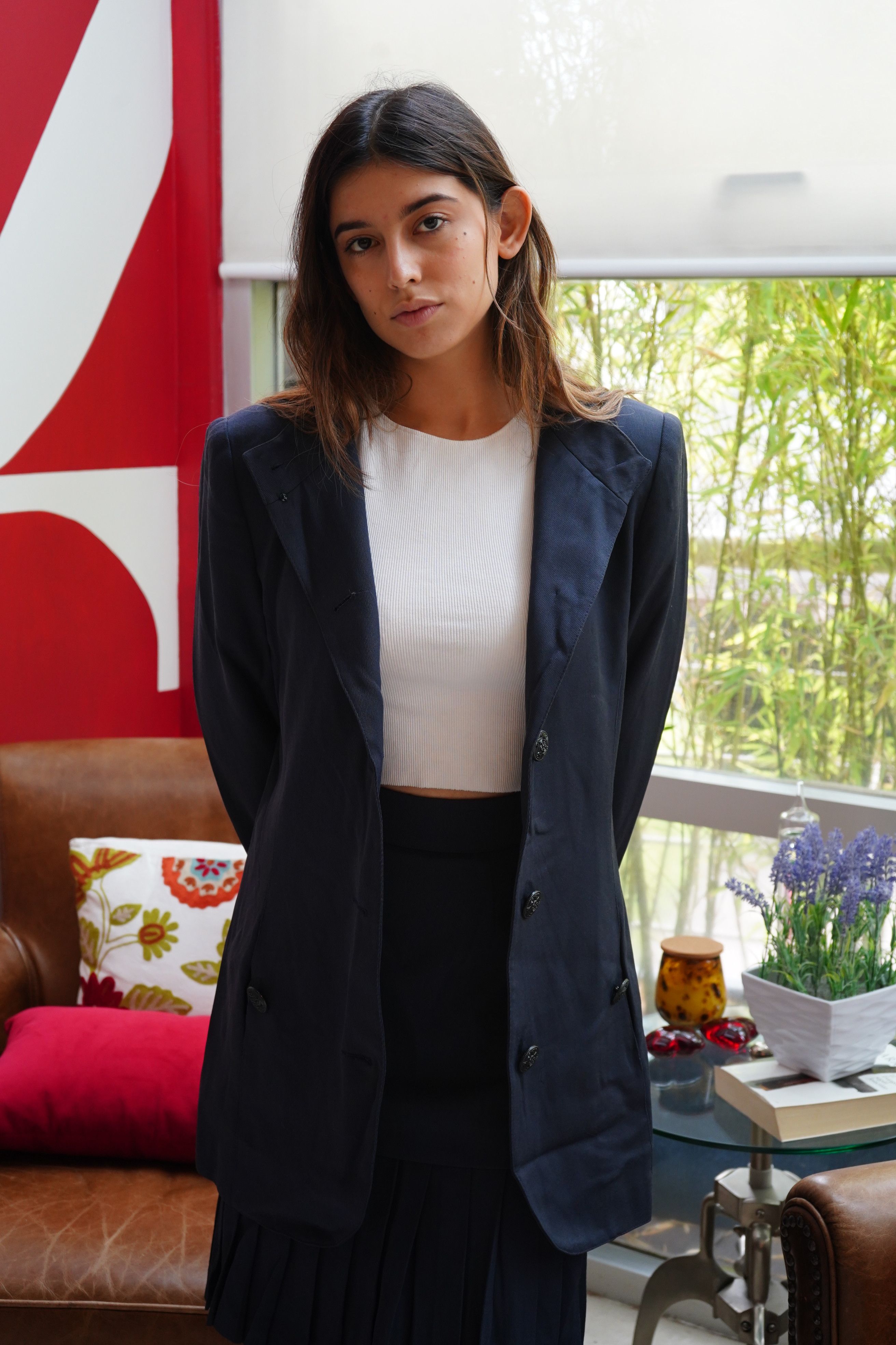 Vintage Navy blue two-piece Mimmina suit. Size S / US 4 / IT 40 - 3 Thumbnail