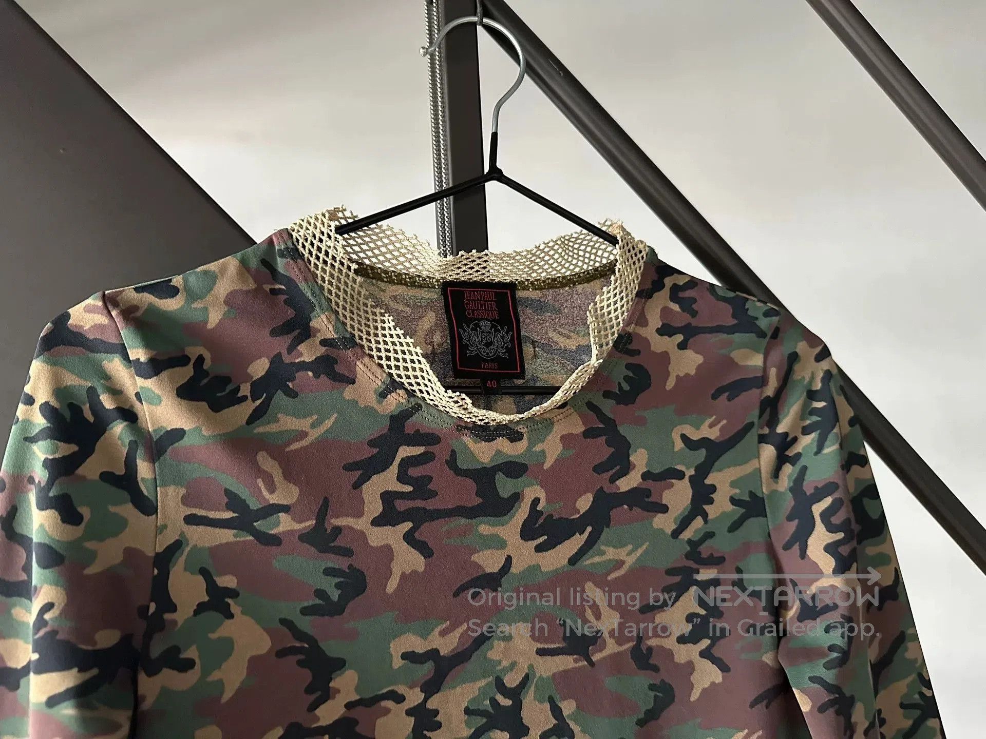 Jean Paul Gaultier Jean Paul Gaultier Camo Printed Stretch Top. Size S / US 4 / IT 40 - 3 Thumbnail