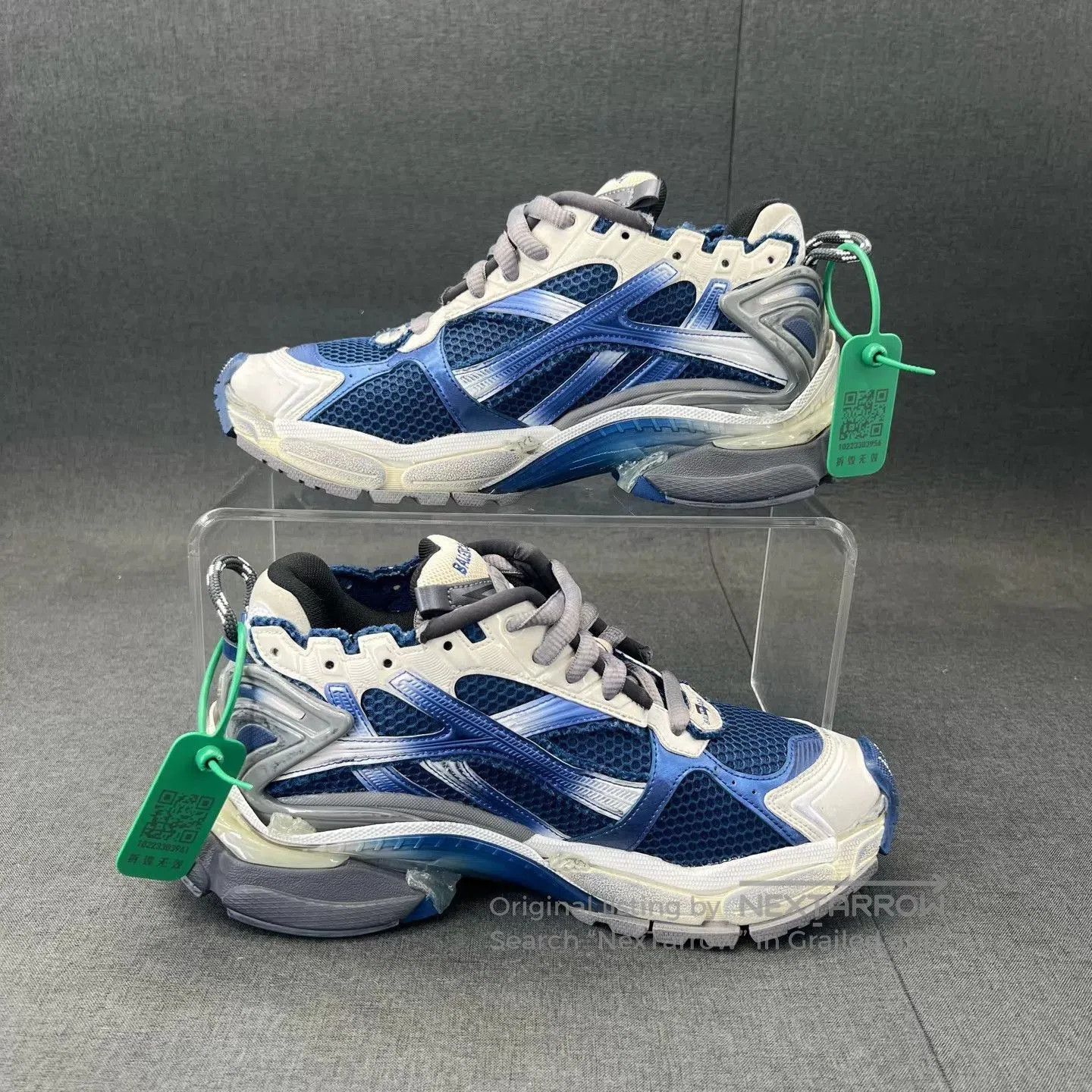 Balenciaga Blue Low-Top Sneakers Size 7. Size US 7 / EU 40 - 4 Thumbnail
