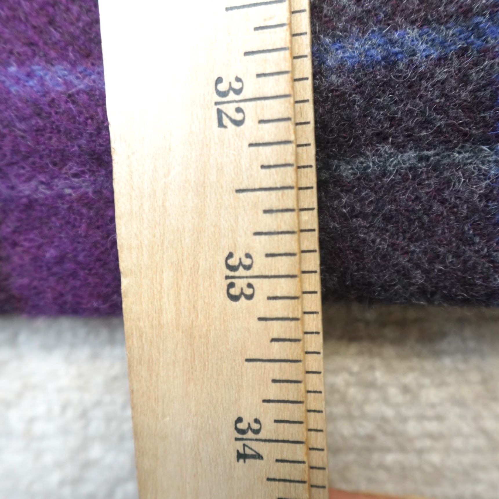 Talbots VINTAGE Talbots Skirt Petites 10P Purple Gray Plaid Fringe Wool Nylon Long Straight Pencil Womens Boys? Size 32" / US 10 / IT 46 - 4 Thumbnail