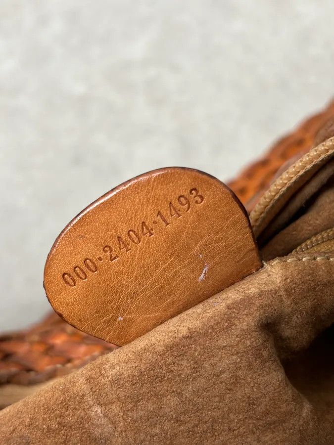 Gucci SS2004 Gucci Cognac Woven Leather Bamboo Handle Hobo Bag by Tom Ford Size ONE SIZE - 18 Thumbnail