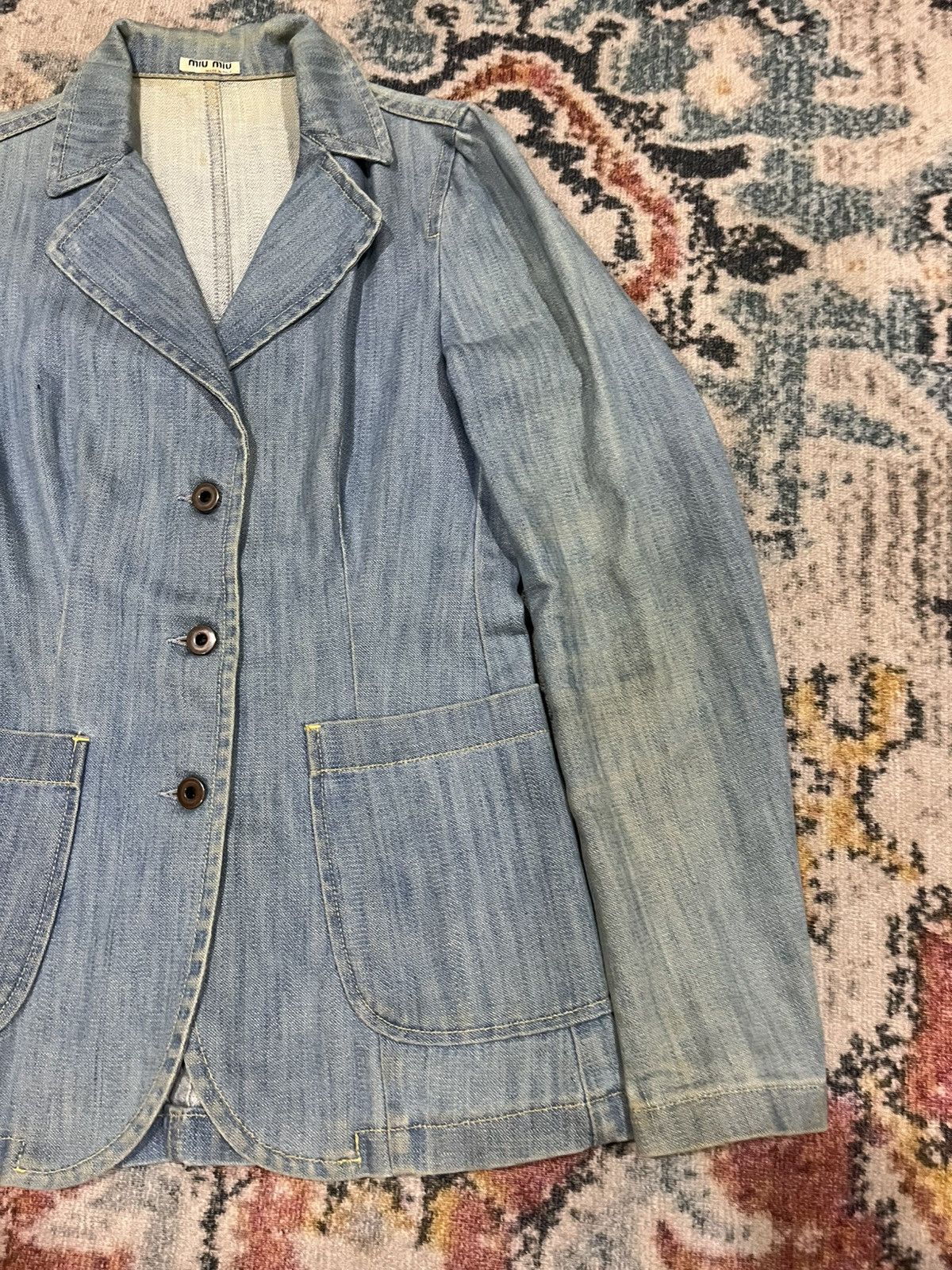 Miu Miu Miu miu broken twill jacket Size S / US 4 / IT 40 - 3 Thumbnail