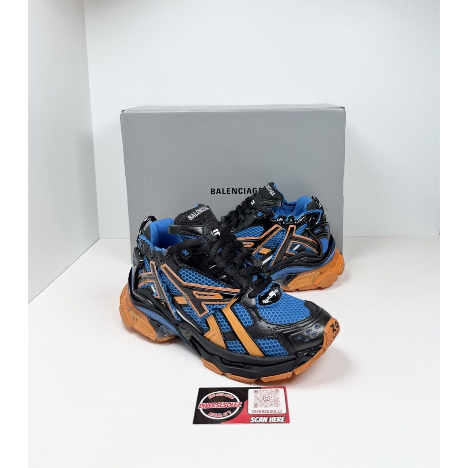 Balenciaga Size 39EU/6US - Balenciaga Runner Blue Orange Size US 6 / EU 39 - 1 Thumbnail