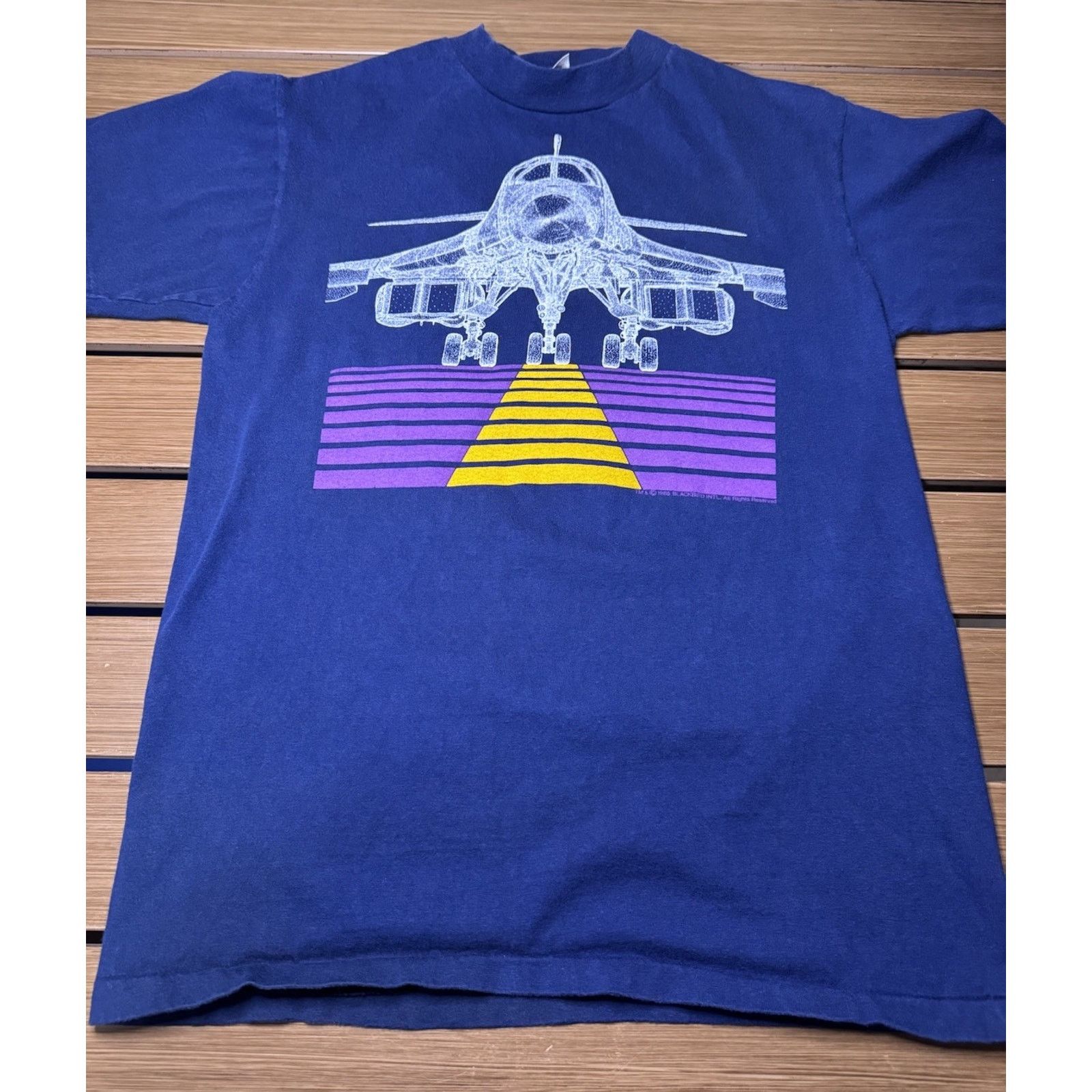 Hanes Vintage Blackbird Shirt Medium 1985 B-1B Strategic Bomber Size US M / EU 48-50 / 2 - 4 Thumbnail