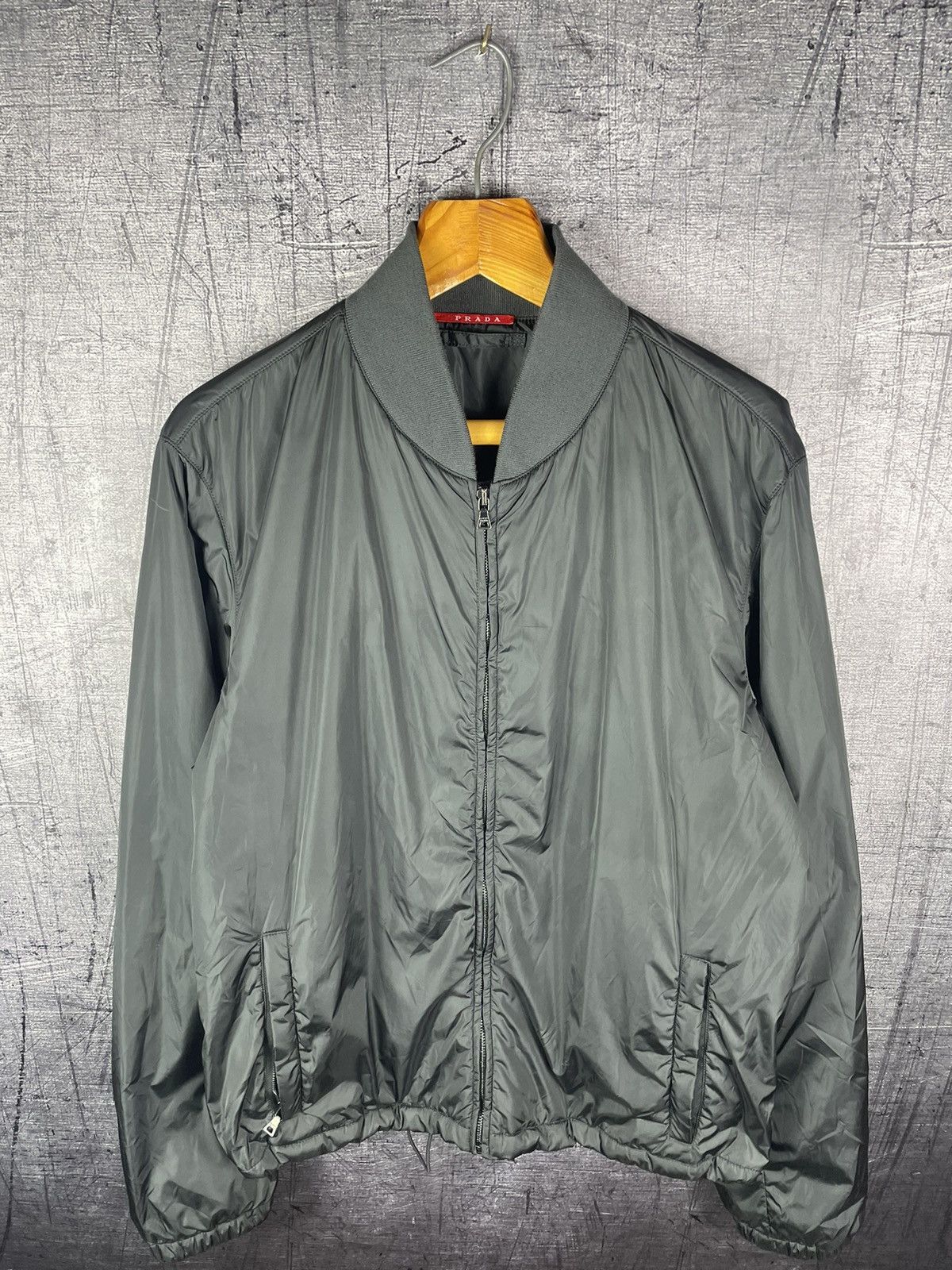 Prada Vintage Prada Black Tab Nylon Bomber Jacket 00’s Size US L / EU 52-54 / 3 - 3 Thumbnail