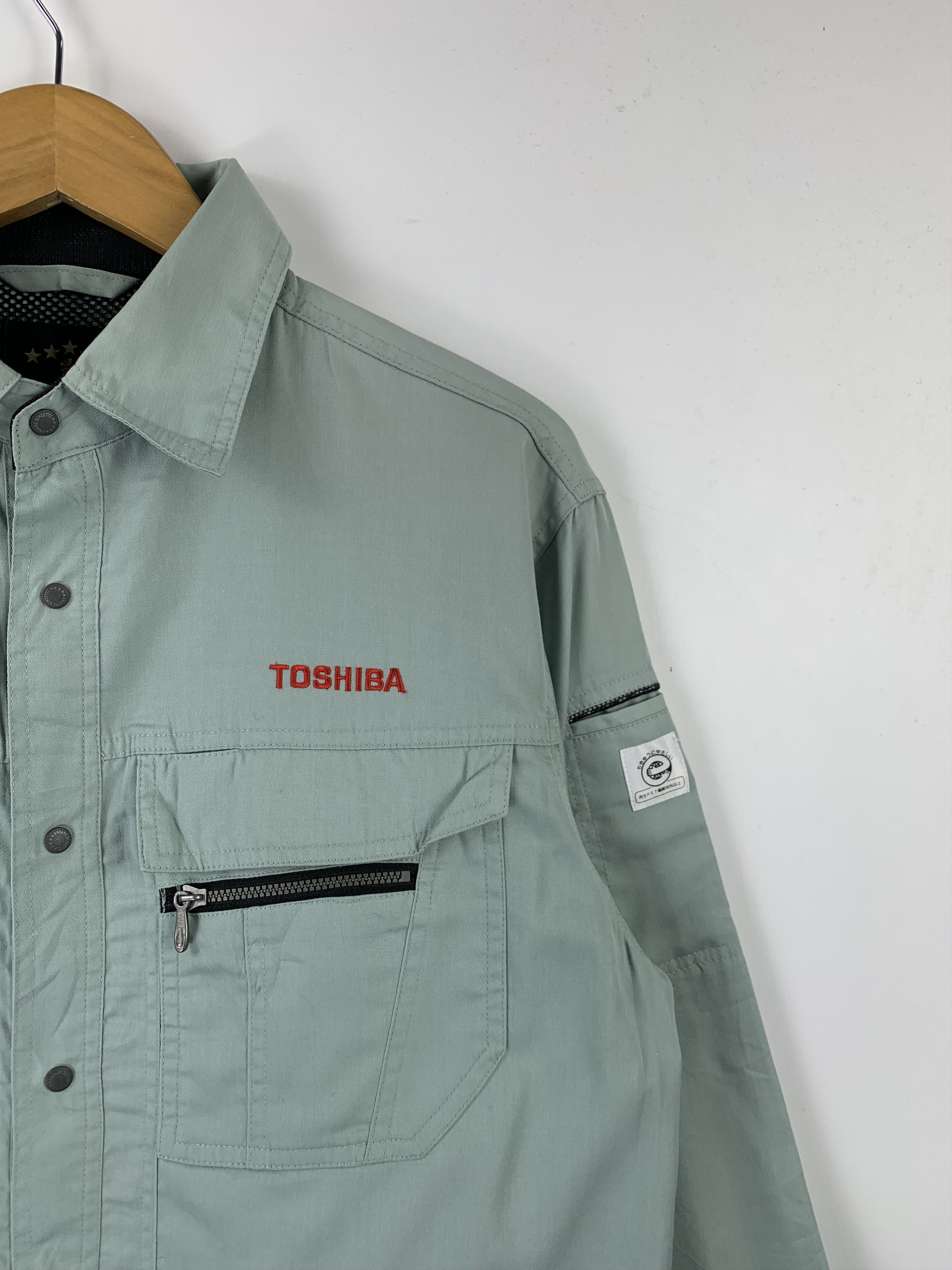 Japanese Brand Vintage Toshiba Button Up Workers Jacket J1557 Size US L / EU 52-54 / 3 - 7 Thumbnail