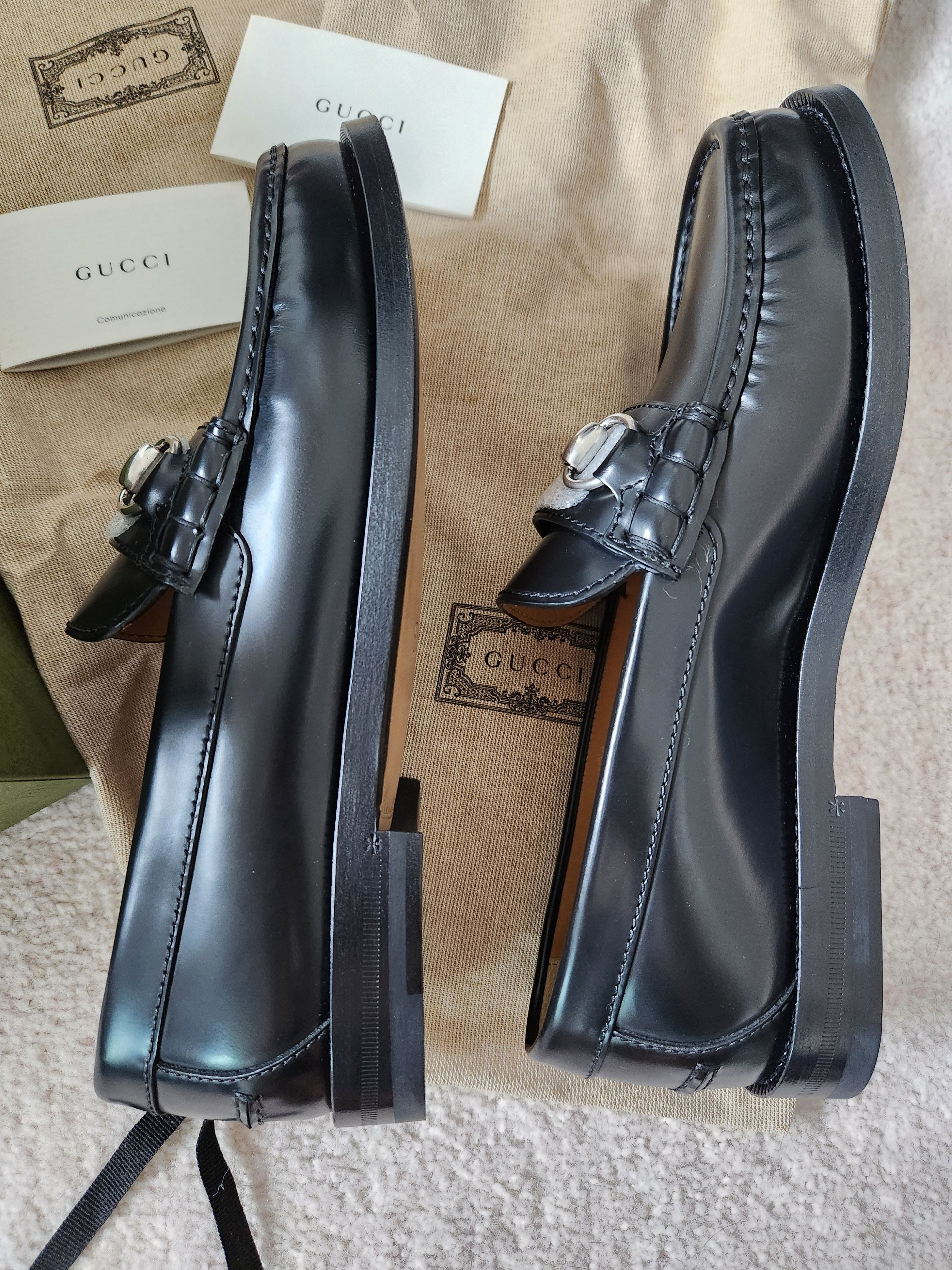 Gucci Gucci Black Loafer With Silver Horsebit Size US 7 / EU 40 - 6 Thumbnail