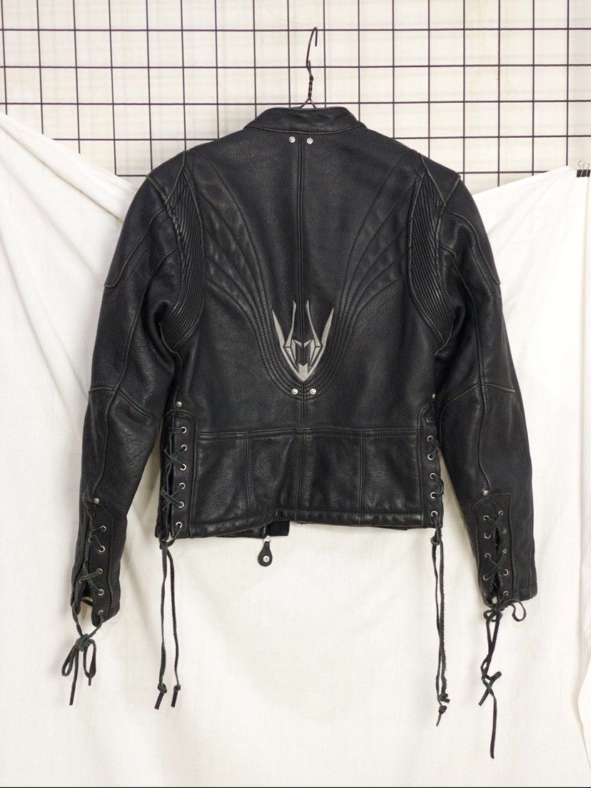 Vintage ARLENNESS motorcycle leather jacket with lace up&embroidery Size M / US 6-8 / IT 42-44 - 1 Thumbnail