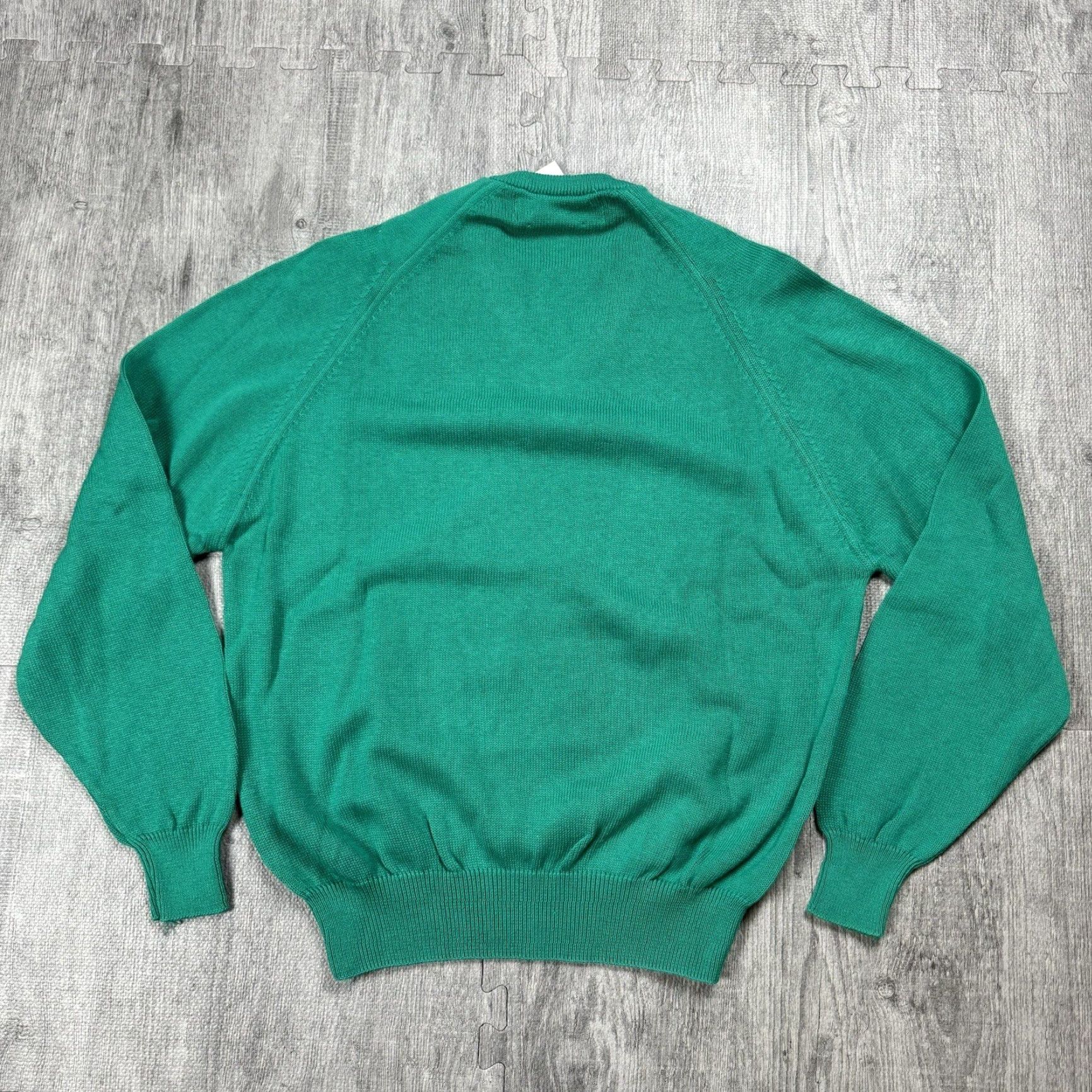 Vintage VINTAGE Pebble Beach Golf Sweater V-Neck Teal XL Mens Retro 80s Solid Knit Long Sleeve Size US XL / EU 56 / 4 - 7 Thumbnail