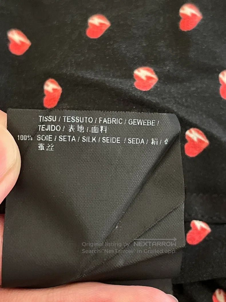 Saint Laurent Paris Saint Laurent Paris Heart Lightning Pattern Shirt Size XS / US 0-2 / IT 36-38 - 8 Thumbnail