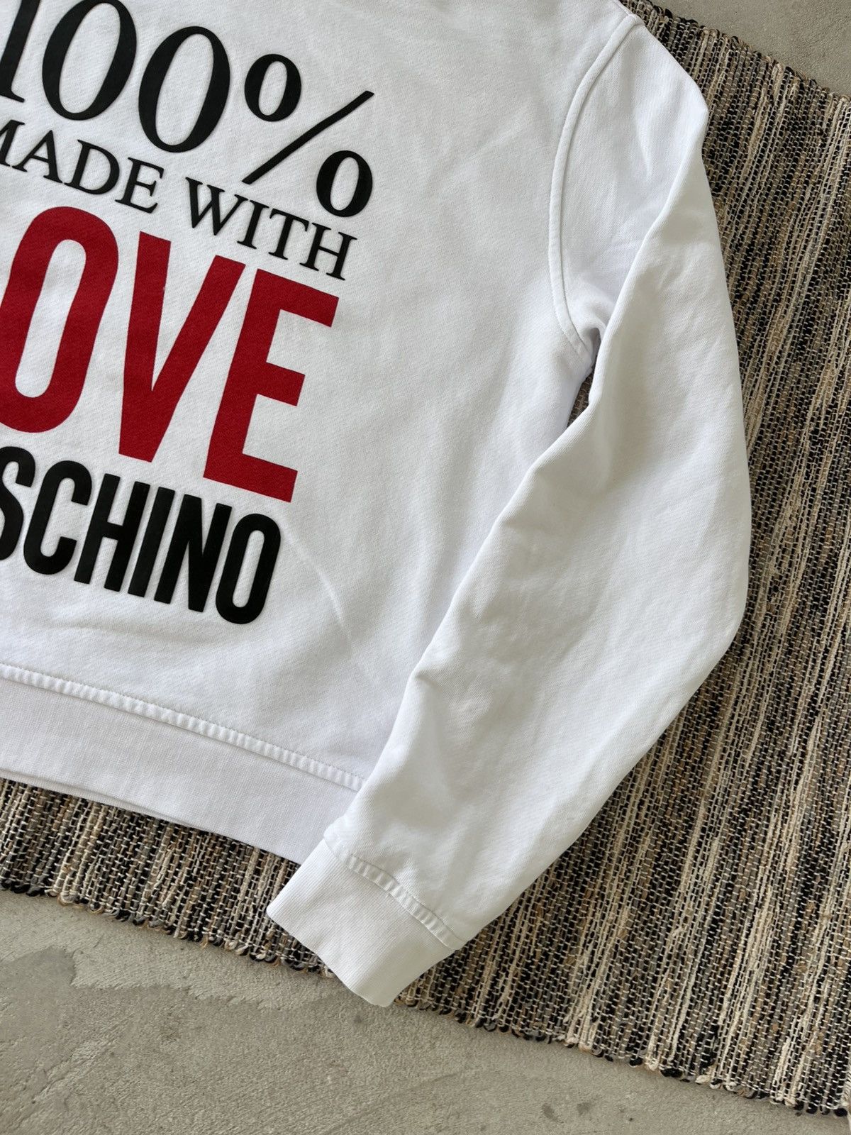 Moschino Moschino Sweatshirt White Big Logo luxury avantgarde Y2K Size M / US 6-8 / IT 42-44 - 5 Thumbnail