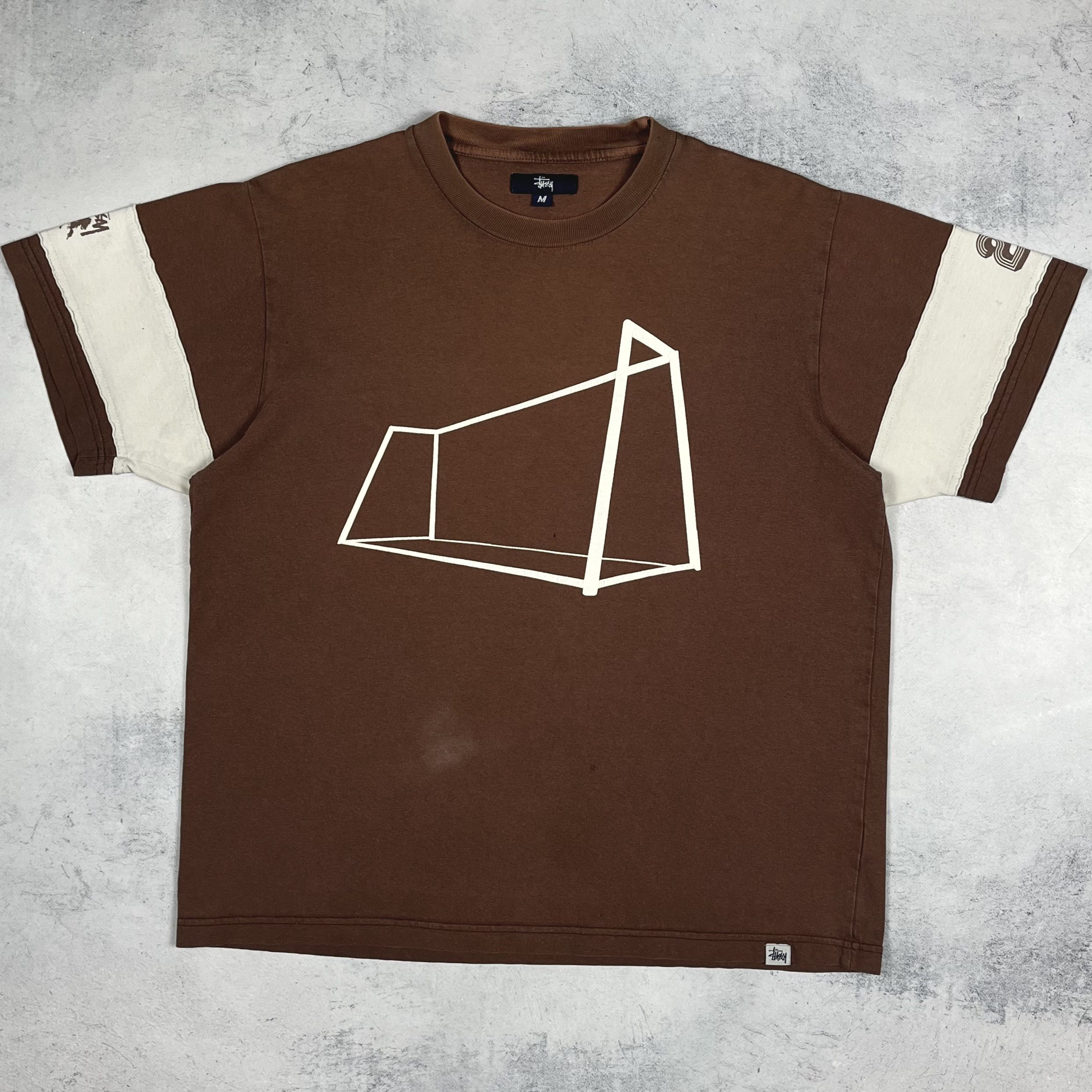 Stussy Vintage Stussy 24 Big Logo Rare Brown T Shirt 90’s Size US M / EU 48-50 / 2 - 2 Thumbnail