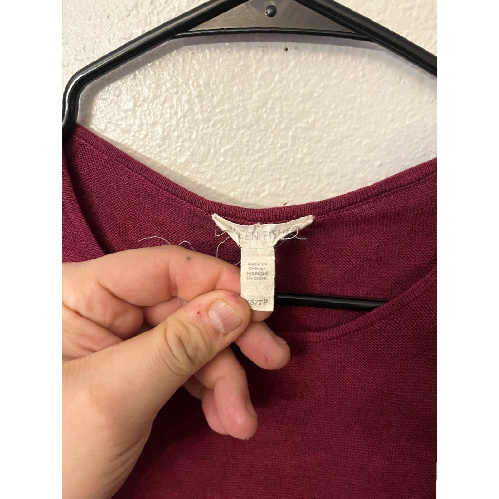 Eileen Fisher VINTAGE Eileen Fisher Silk Blend Tunic Top Womens XS Long Sleeve Maroon Casual Office Wear Oversized Size XS / US 0-2 / IT 36-38 - 2 Thumbnail