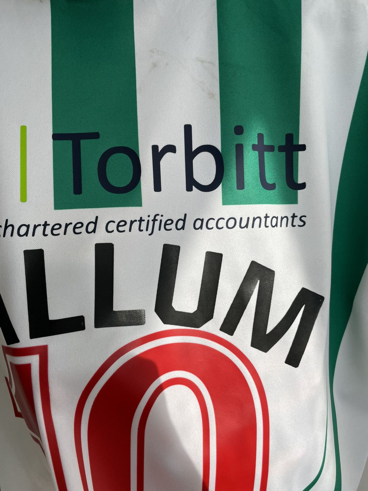 Errea Blyth Spartans AFC Callum #10 Football Soccer Jersey Shirt Size US M / EU 48-50 / 2 - 8 Thumbnail