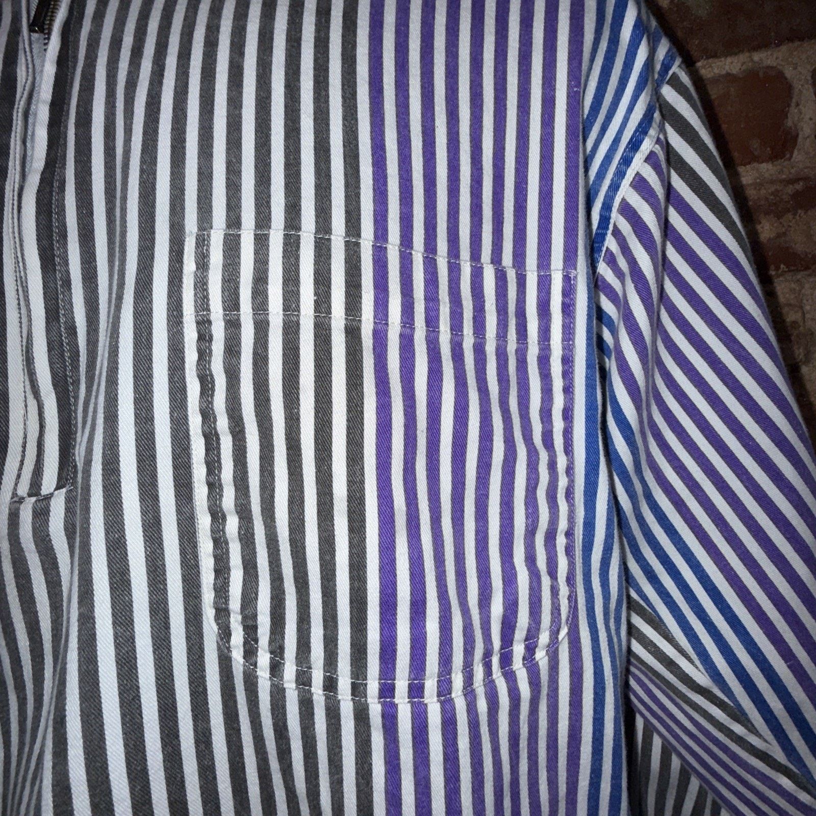 PB 0110 PB & Co. Men’s 90’s Striped Rugby Shirt Sz M 1/2 Zip preppy Size US M / EU 48-50 / 2 - 4 Thumbnail