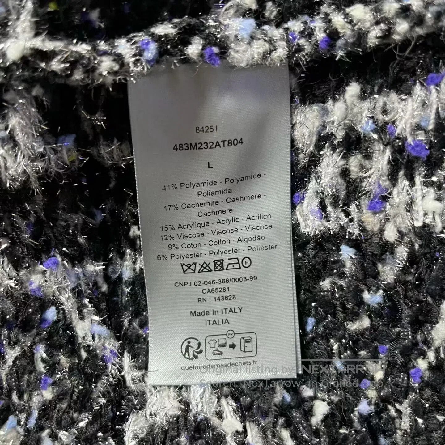 Dior Dior Tangui pattern V-neck long-sleeved cardigan knit swea Size US XS / EU 42 / 0 - 4 Thumbnail