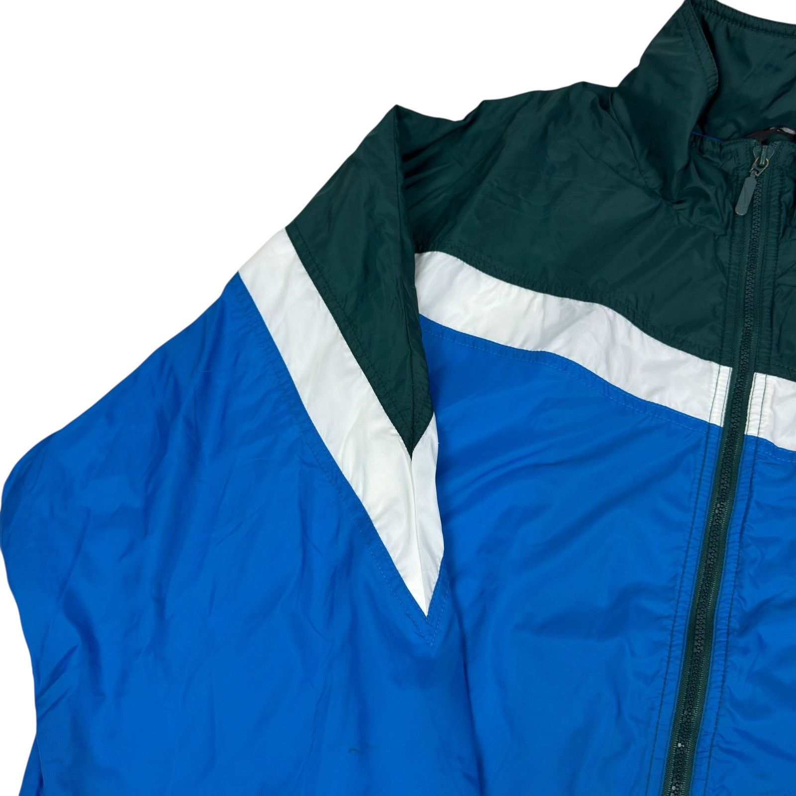 Nike Vintage Nike Men's Green Blue Swoosh Logo Full Zip Jacket XL Size US XL / EU 56 / 4 - 5 Thumbnail