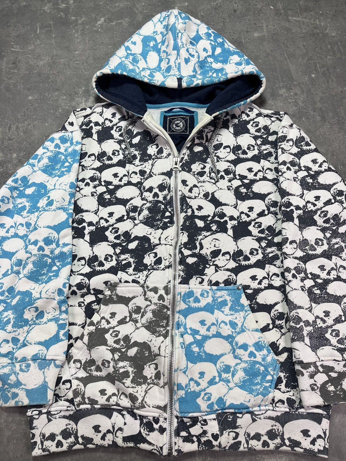 G-Unit G-Unit Rare AOP Skulls Printed Baggy Zip Hoodie XL XXL Size US XL / EU 56 / 4 - 8 Thumbnail