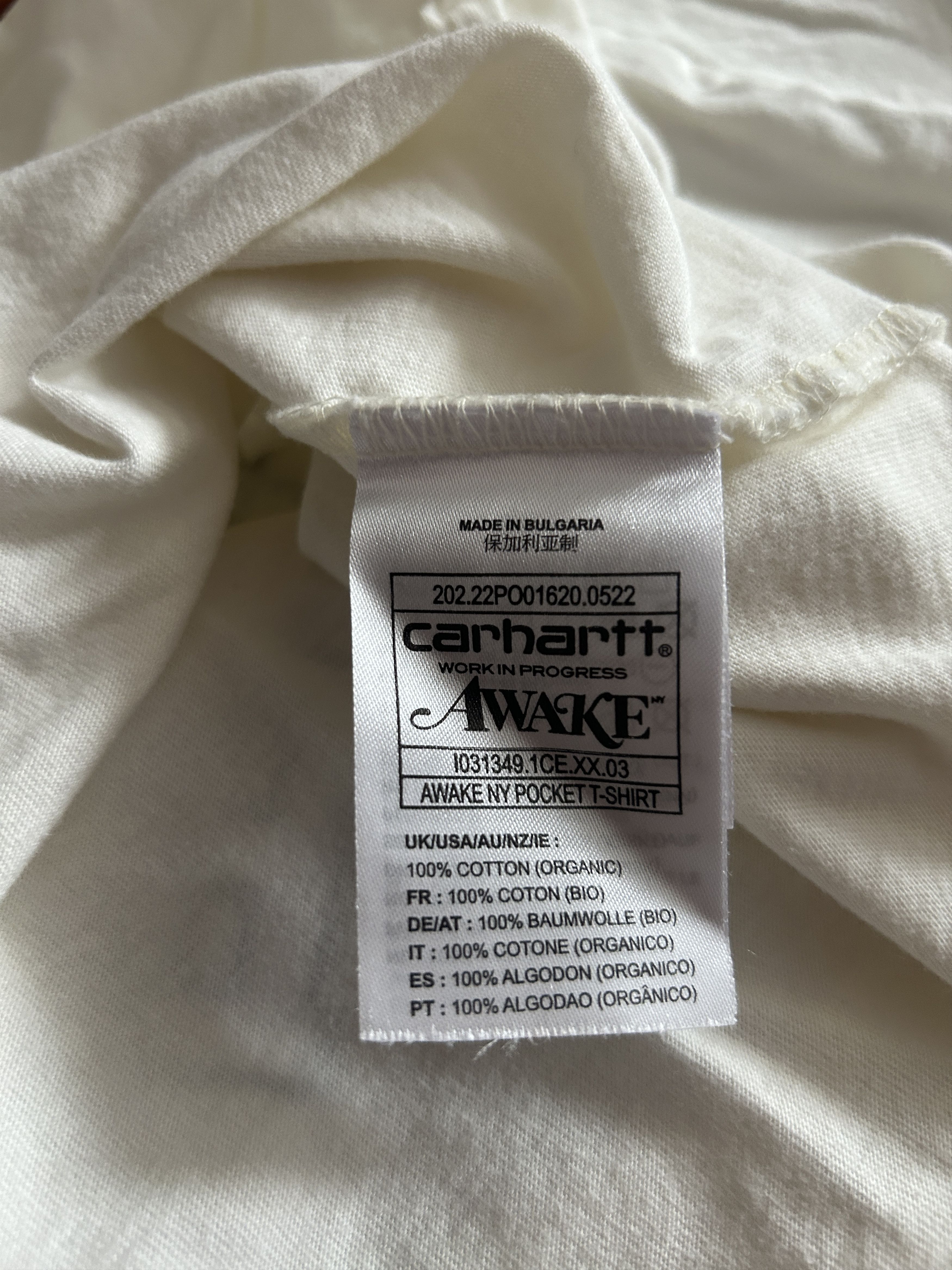 Awake NY × Carhartt Wip Pocket T-Shirt 'Wax' Size US S / EU 44-46 / 1 - 5 Thumbnail