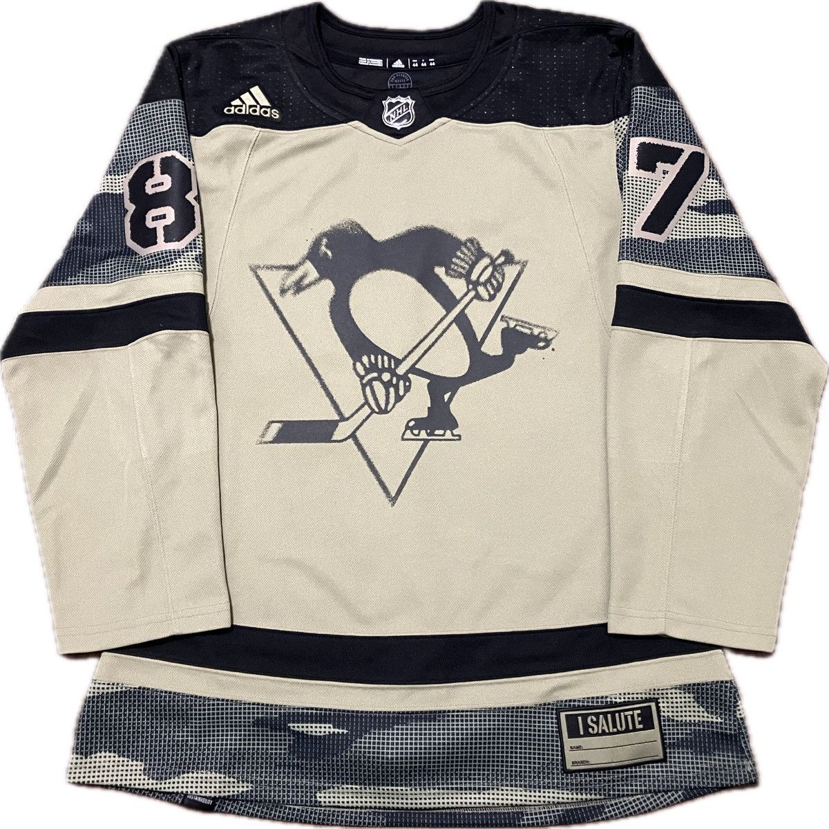 Adidas Pittsburgh Penguins Crosby Military Adidas NHL Hockey Jersey Size US XS / EU 42 / 0 - 1 Thumbnail