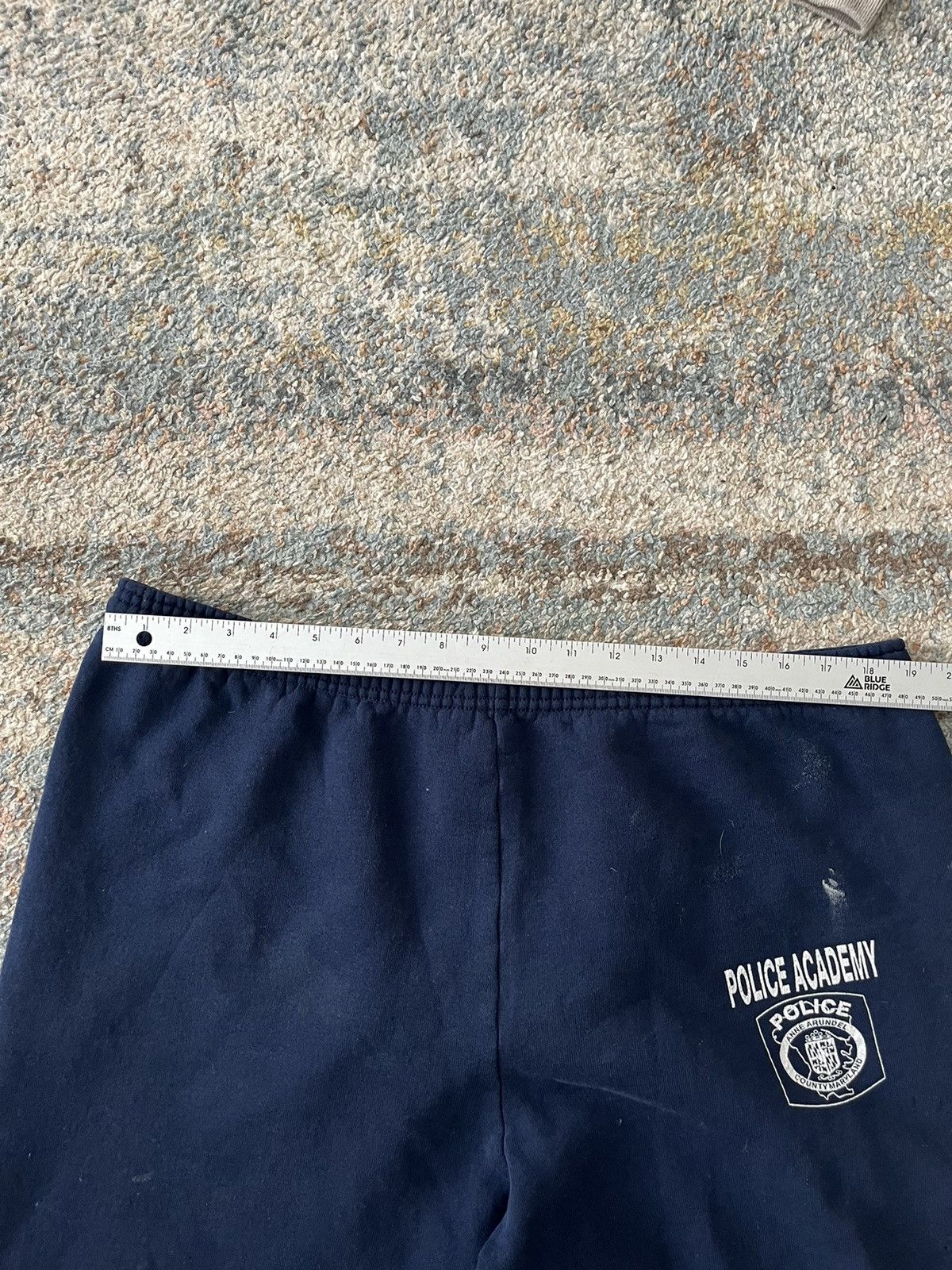 Jerzees × Vintage VTG Y2K JERZEES Police Sweatpants 2XL Navy Distressed Size US 38 / EU 54 - 4 Thumbnail
