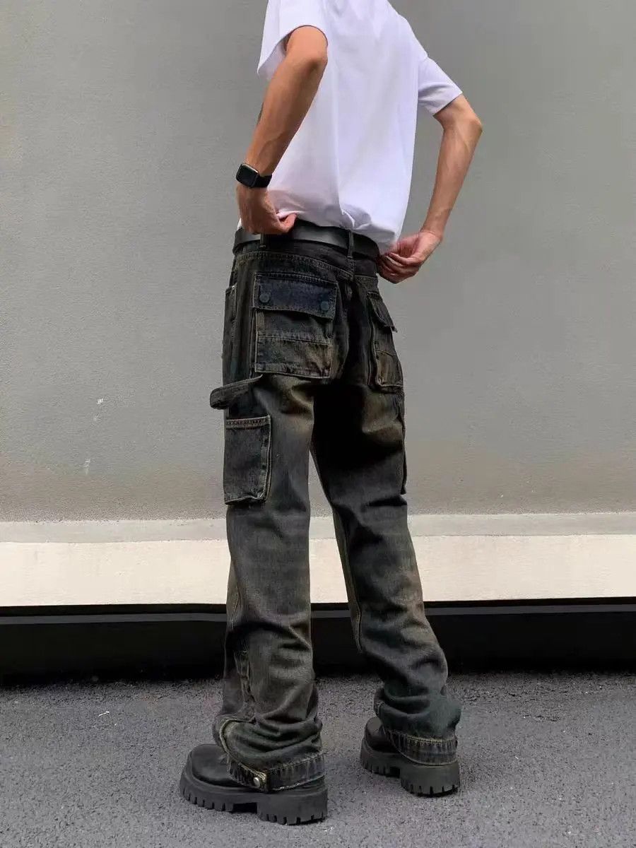 Designer × Japanese Brand × Vintage Vintage Washed Straight Loose Casual Jeans Size US 34 / EU 50 - 2 Thumbnail