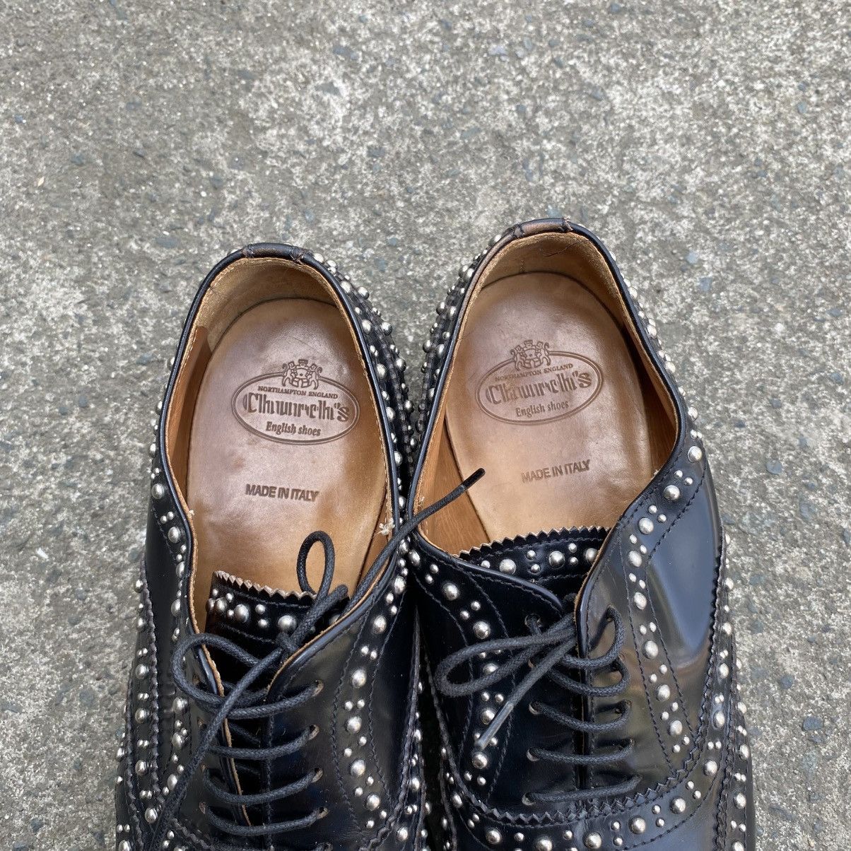 Church's Church’s Burwood Met Studded Glossed-Leather Brogues Size US 6 / EU 39 - 7 Thumbnail