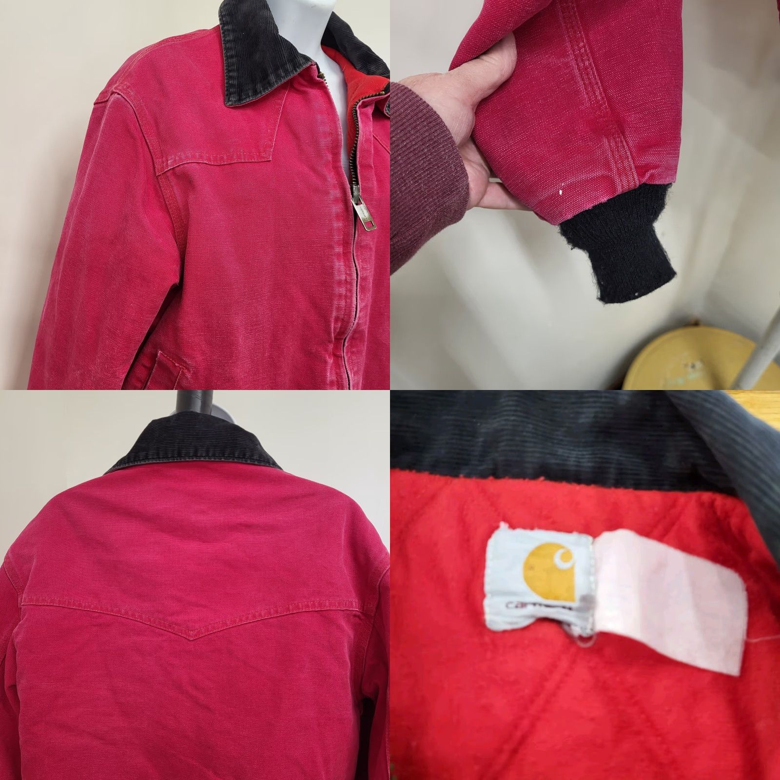 Carhartt VINTAGE Carhartt Jacket Womens Large Pink Canvas Santa Fe Quilt Lined Barn 90s Size L / US 10 / IT 46 - 8 Thumbnail