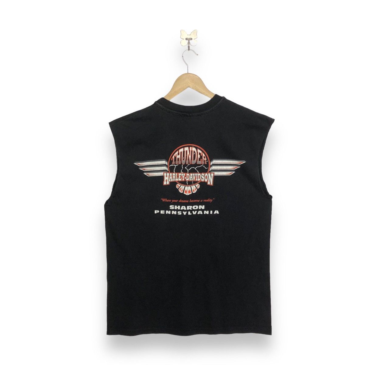 Harley Davidson × Vintage Vintage Harley Davidson Motorcycles Costom Sleeveles Tanktop Size US L / EU 52-54 / 3 - 2 Thumbnail