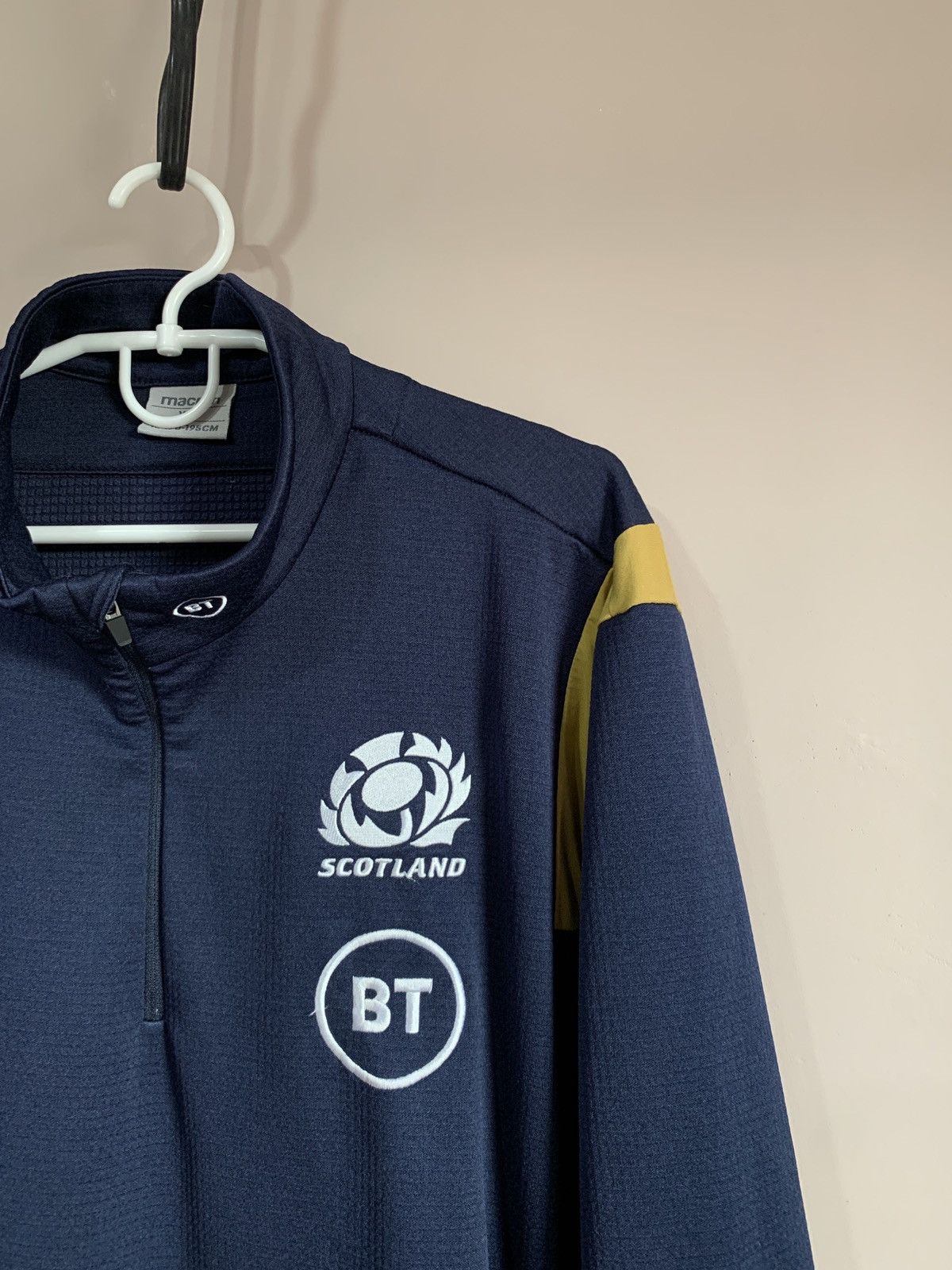 Macron Scotland 1/3 Zip Training Rugby Union Sweatshirt Macron XXL Size US XXL / EU 58 / 5 - 5 Thumbnail