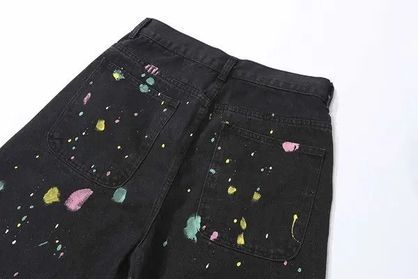 VIBE Graffiti style denim shorts baggy in vibe style cargo y2k Size US 32 / EU 48 - 8 Thumbnail